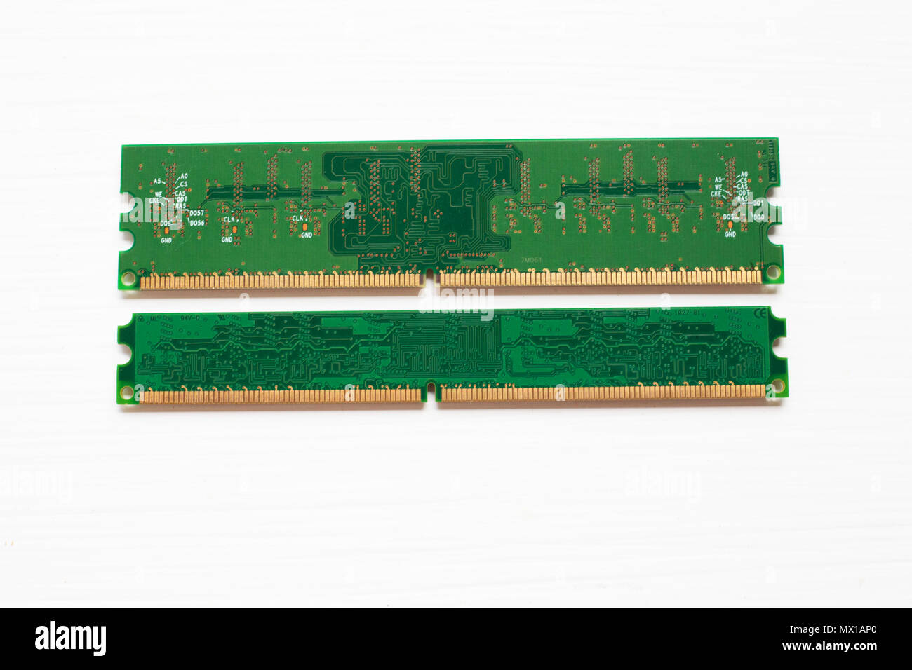 (RAM) auf weißem Hintergrund Modul. Stockfoto