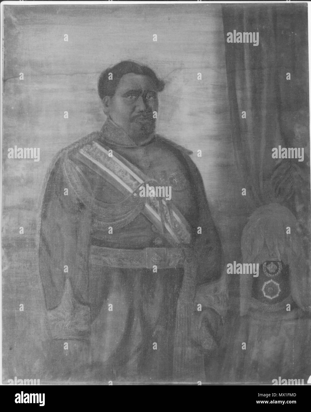 . Englisch: Malerei von King Kamehameha V von Hawaii. . Vor 1873 463 Gemälde von Kamehameha V (PP -97-9-005) Stockfoto
