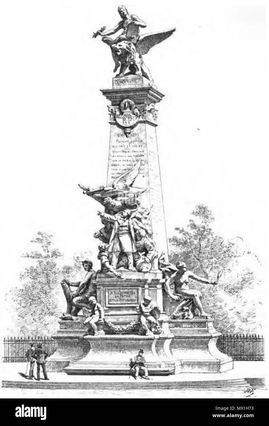 . 'Monument de Gambetta'. 1889. Unbekannt 424 Monument de Gambetta Stockfoto