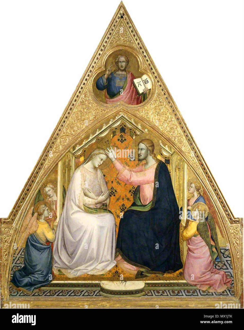 . Englisch: Lorenzo Monaco, Krönung der Jungfrau Maria, Christus, Erlöser, 1388-90, Courtauld Institute der Kunst Galerie. 20 Februar 2016, 12:07:50. Lorenzo Monaco (ca. 1370 - ca. 1425) Alternative Namen Don Lorenzo Monaco, Lorenzo degli Angeli (?), der Geburt Name: Pietro di Giovanni Beschreibung italienischer Maler und Freskant und Manuskript illuminator Datum der Geburt / Tod ca. 1370 ca. 1425 Ort der Geburt / Todes Siena Florenz Arbeit Ort Kirche St. Maria von den Engeln, Florenz Authority control: Q 155376 VIAF: 65534709 ISNI: 0000 0000 8389 6076 ULAN: 500026261 87877097 LCCN: n Stockfoto