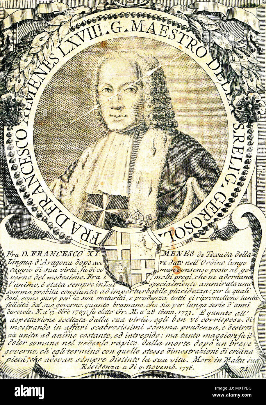 . Français: Grand maître de l'Ordre. 26 Mai 2016, 15:37:42. Julia Toffolo 216 Franceso Ximenes Stockfoto