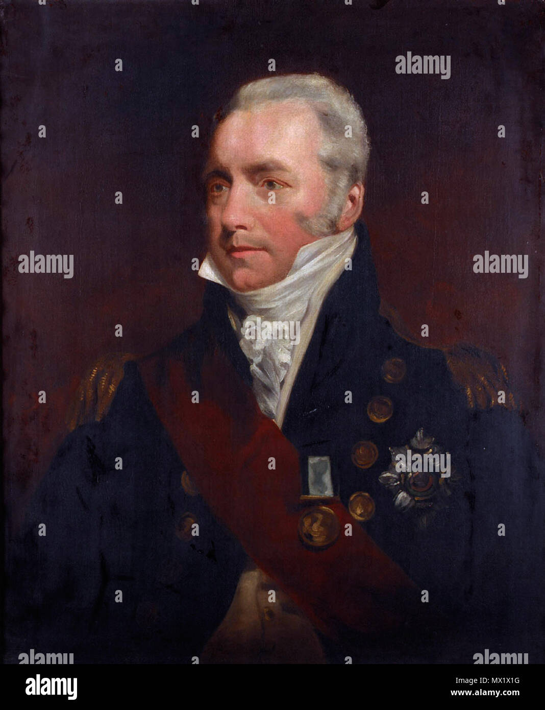 . Englisch: ice-Admiral Sir Richard Goodwin Keats (1757-1834) © National Maritime Museum, Greenwich, London, Admiral Keats wird hier gezeigt, das Tragen der Schärpe und Star des GCB und ein Kapitän Medaille für seinen Teil als Flag Kapitän zu Sir John duckworth in der Schlacht von San Domingo in 1806. 1817. John Jackson (1778 - 1831) Alternative Namen j. Jackson; Jackson, Esq. R.A. J. Jackson; Herr Jackson Beschreibung Englisch Portrait Maler Geburtsdatum / Tod 31 Mai 1778 1 Juni 1831 Ort der Geburt / Todes Lastingham, Yorkshire, England, Vereinigtes Königreich London, England, Vereinigtes Königreich Kontrolle Stockfoto