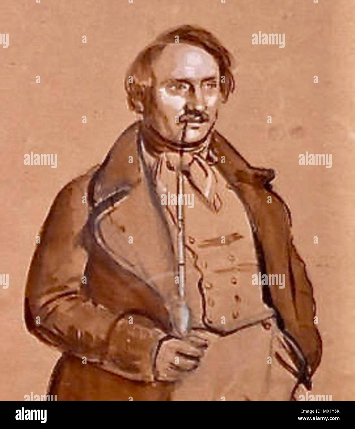Version 2 547 Schoen Arb. Skizze Stubenvoll, 1844 Stockfoto