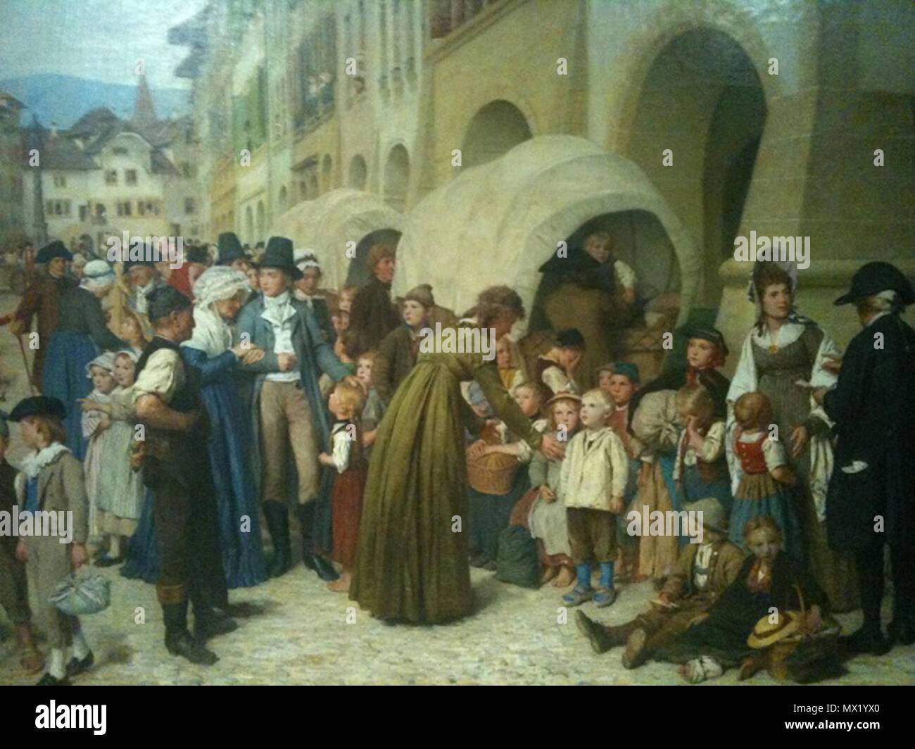 . Français: Albert Anker, Pestalozzi et les orphelins (1902). 1902 Malerei, Foto 2012-09-17 15:25:53. Albrecht Samuel Anker (April 1, 1831 - Juli 16, 1910), Foto 2005 Gind 32 Albert Anker 1902 Stockfoto