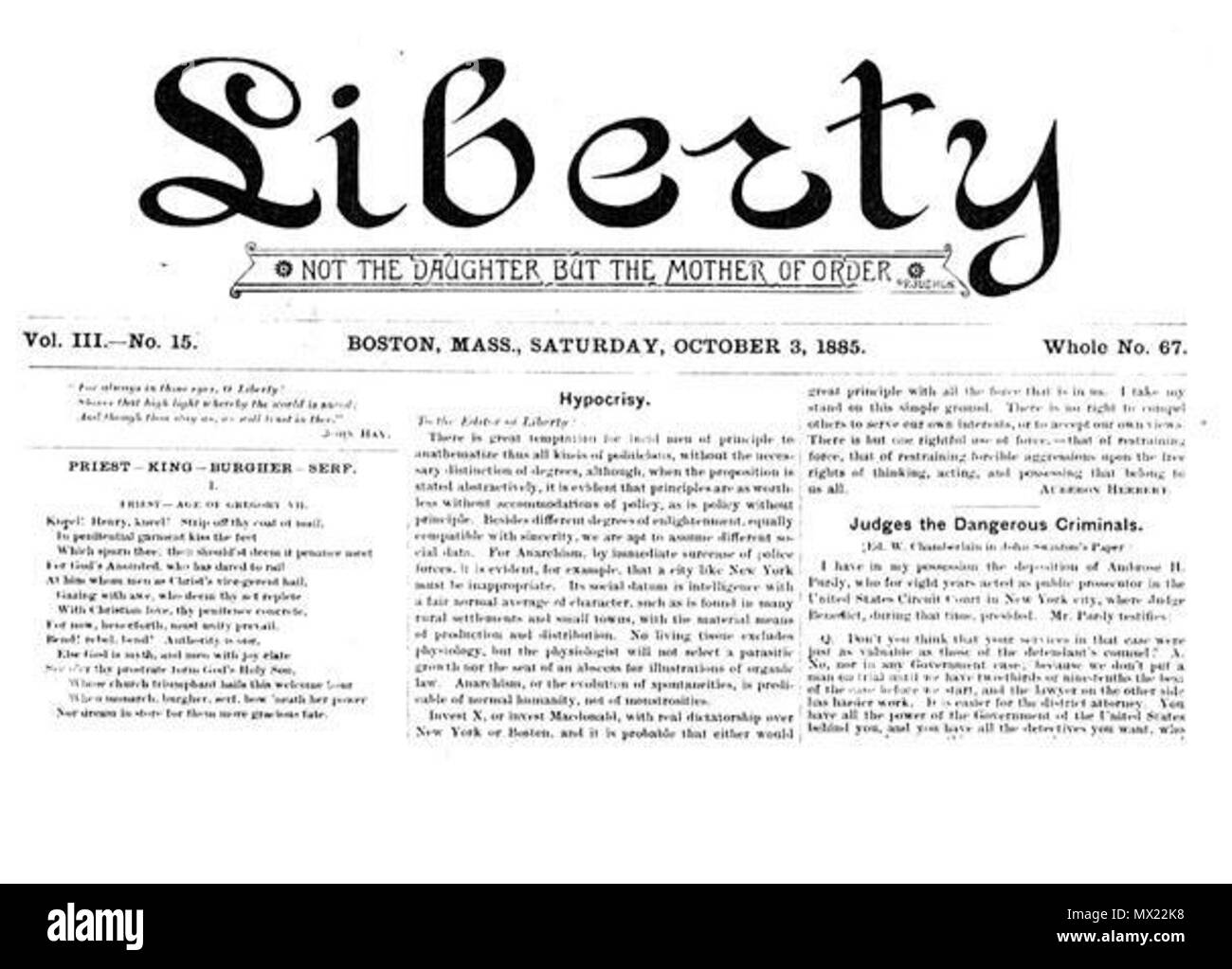 371 Liberty OldPeriodical Stockfoto