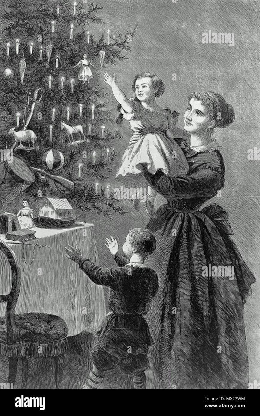 . Englisch: Der Weihnachtsbaum. Januar 1, 1870. John WHETTEN Ehninger, American, 1827 - 1889. Block: 34,9 x 23 cm (13 3/4 x 9 1/16 in.). Holzstich, Illustration für Harper's Bazaar. Klassifizierung: Druckt. Museum der Bildenden Künste, Boston. 1870. John whetton Ehninger (1827-1889) Alternative Namen John WHETTEN Ehninger; John ehninger; J. W. Ehninger; John W. Ehninger; John whetton Ehringer Beschreibung amerikanischer Maler amerikanische Künstler Datum der Geburt / Tod 22. Juli 1827 vom 22. Januar 1889 Ort der Geburt / Tod New York Saratoga, New York Standort Paris (1847) Kontrolle: Stockfoto