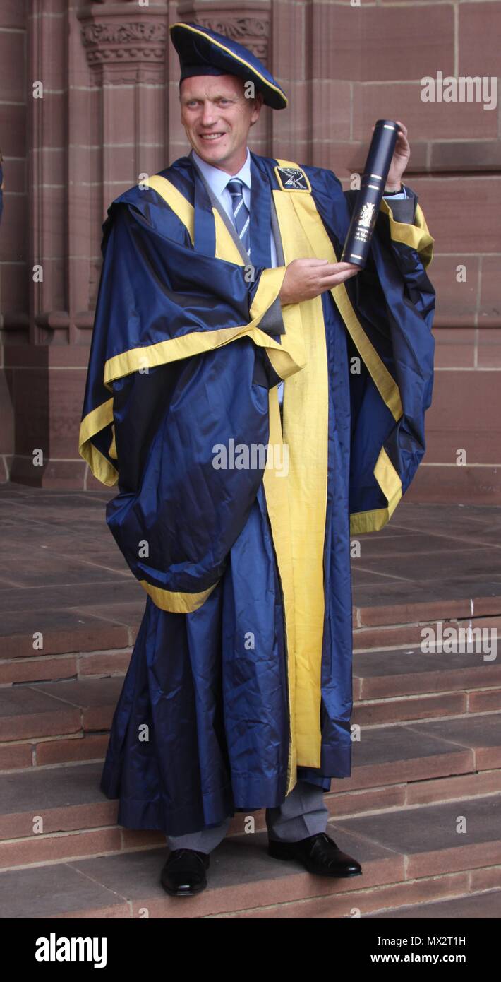 Liverpool. uk, Ex-everton Manager David Moyes bekommt Grad für Dienstleistungen für Sport, Kredit Ian Fairbrother/Alamy Stockfotos Stockfoto