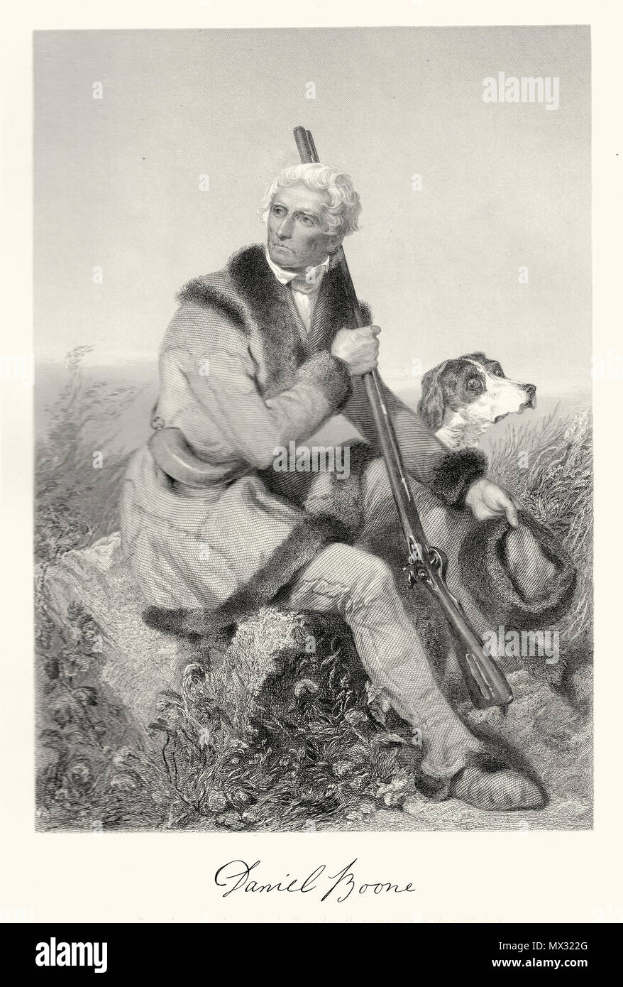 . Kupferstich von Daniel Boone, mit Autogramm unten. ca. 1861. Alonzo Chappel (1828-1887) Alternative names Chappel Beschreibung amerikanischer Maler Geburtsdatum / Tod vom 1. März 1828 vom 4. Dezember 1887 Ort der Geburt / Tod New York City New York Authority control: Q 2048640 VIAF: 32377456 ISNI: 0000 0000 6666 5495 ULAN: 500009764 LCCN: 91017070 GND Nr: 102022410 WorldCat 93 Boone durch Chappel Stockfoto