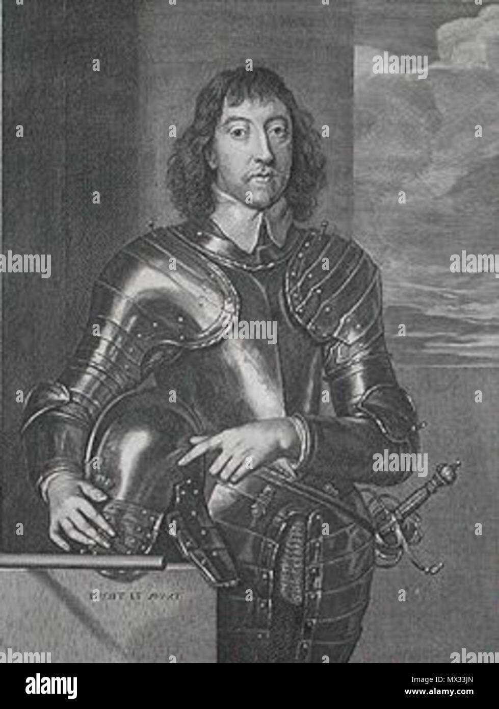 . Englisch: Henry Howard, 22. Earl of Arundel (1608-1652). zwischen ca. 1650 und ca. 1660. Gravur von Pierre Lombart, nach einem Gemälde von Anthonis van Dyck 15 22 ndEarlOfArundel Stockfoto