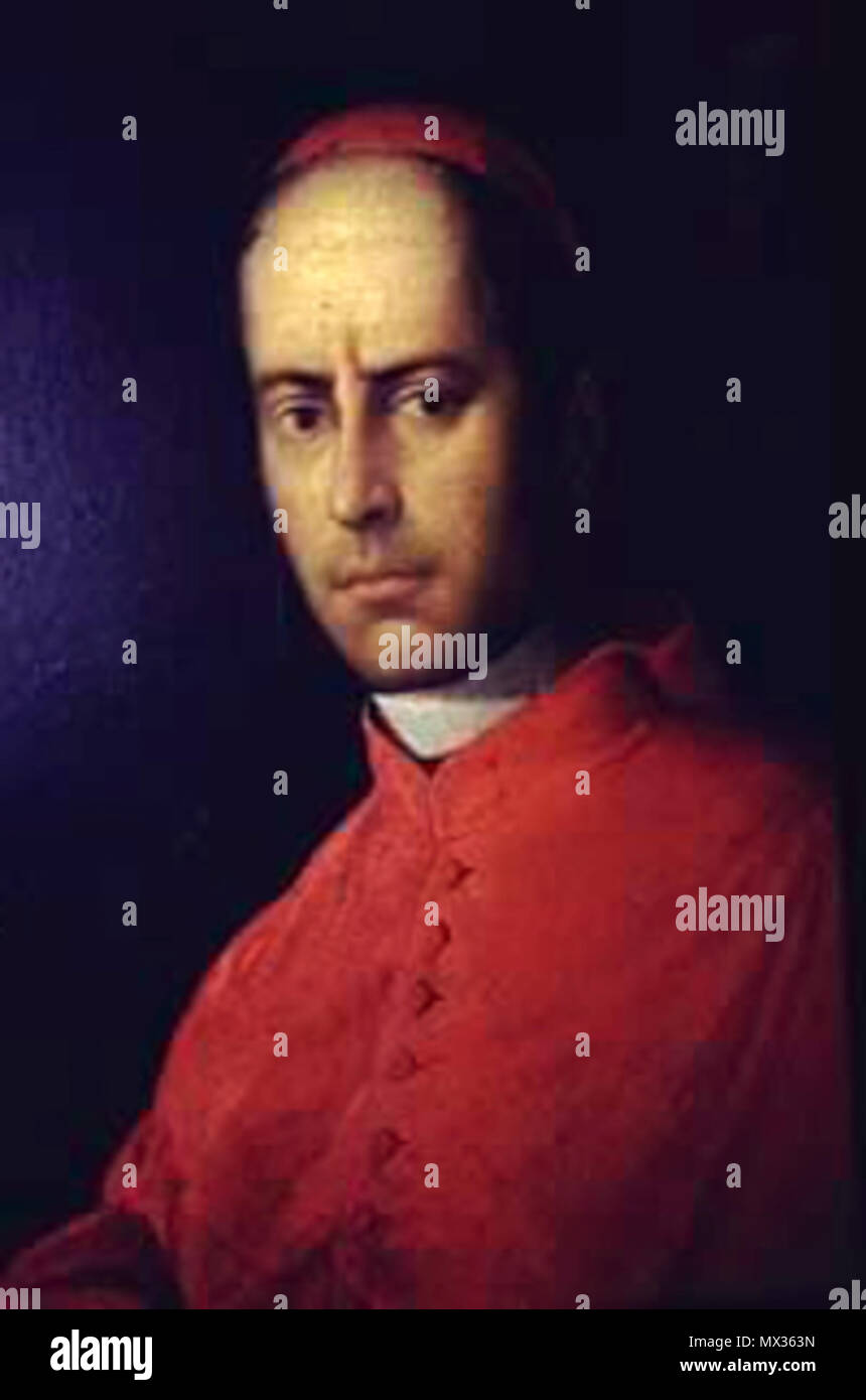 . English: Kurienkardinal Theodulf Mertel. 1860. Unbekannt 335 Kardinal Theodulf Mertel Stockfoto