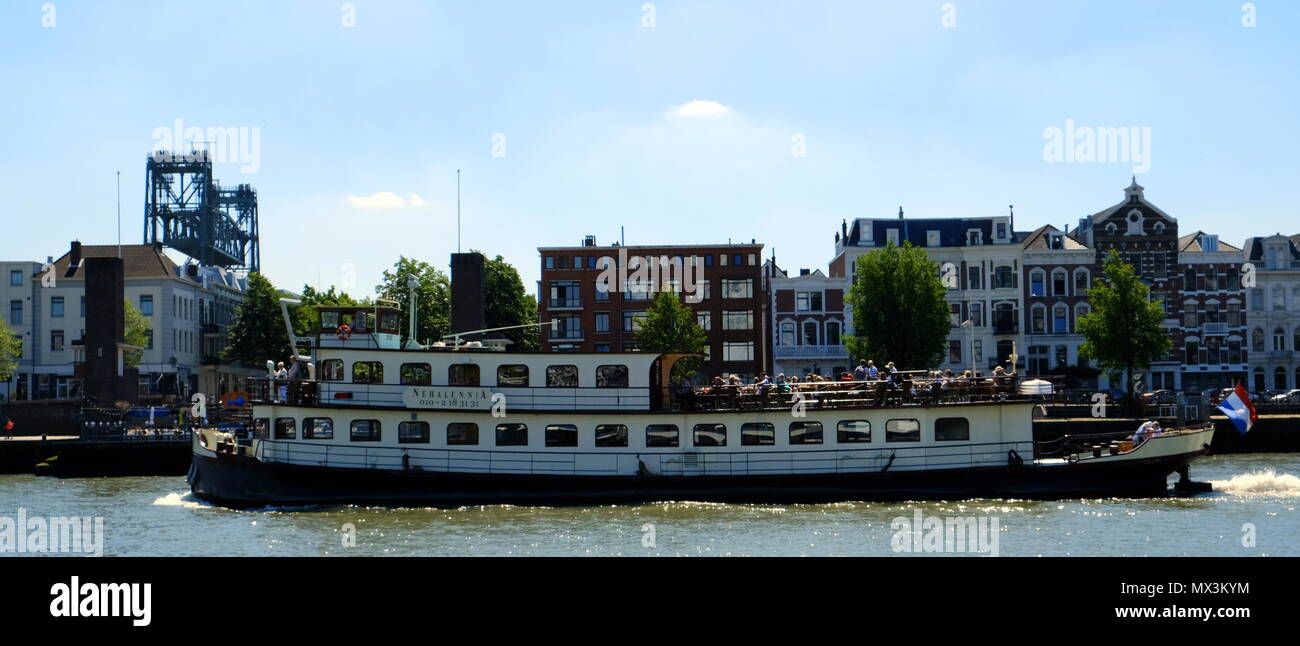 Rotterdam Maas River Cruise Boot. Die Niederlande. Stockfoto