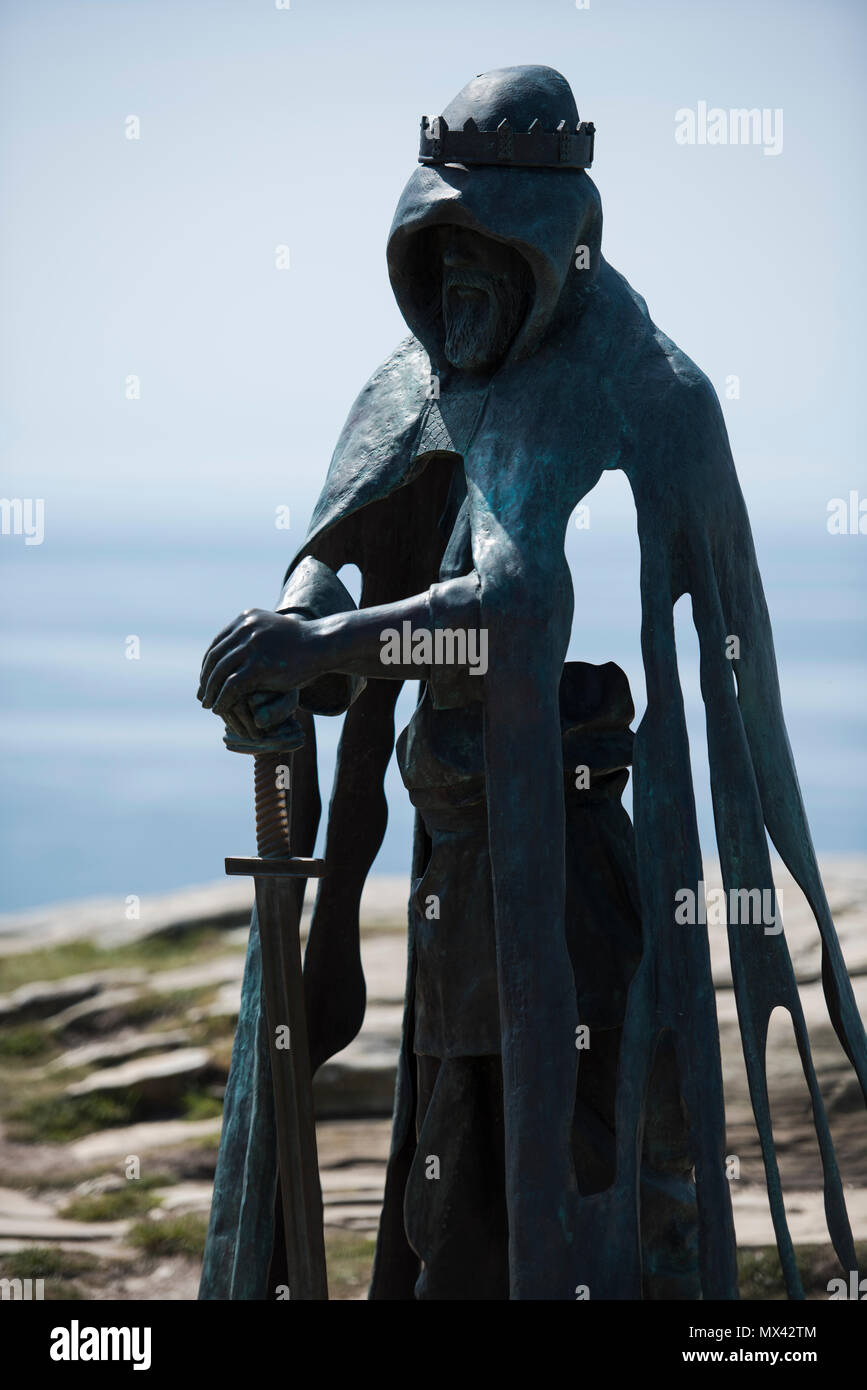 Rubin Eynon statue Gallos, König Arthur. Stockfoto