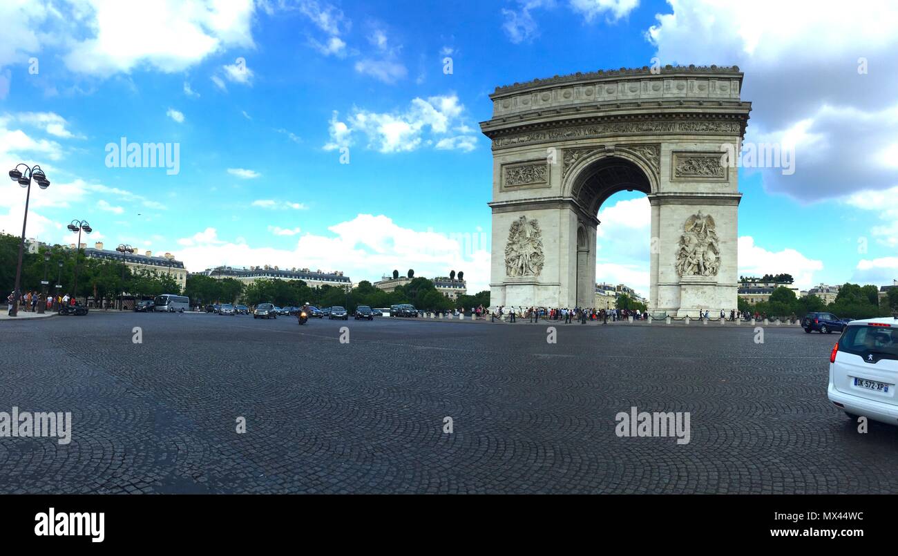 El Arco del Triunfo de Paris Stockfoto