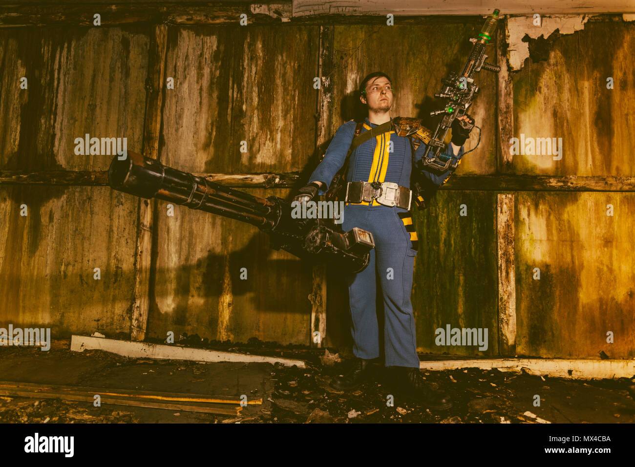 Fallout 76 Vault Dweller aus dem Fallout Spiel von Bethesda Stockfoto