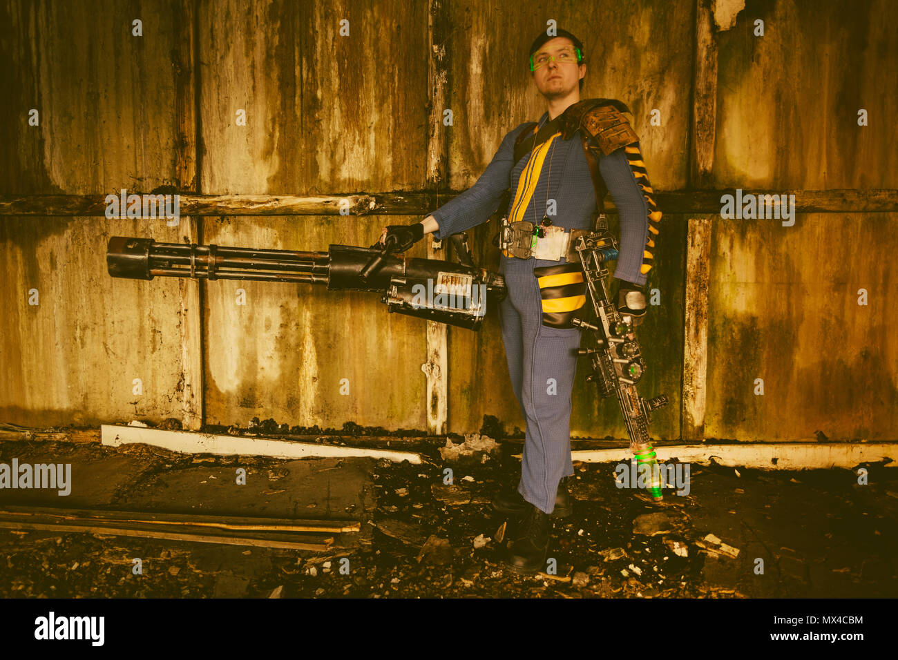 Fallout 76 Vault Dweller aus dem Fallout Spiel von Bethesda Stockfoto