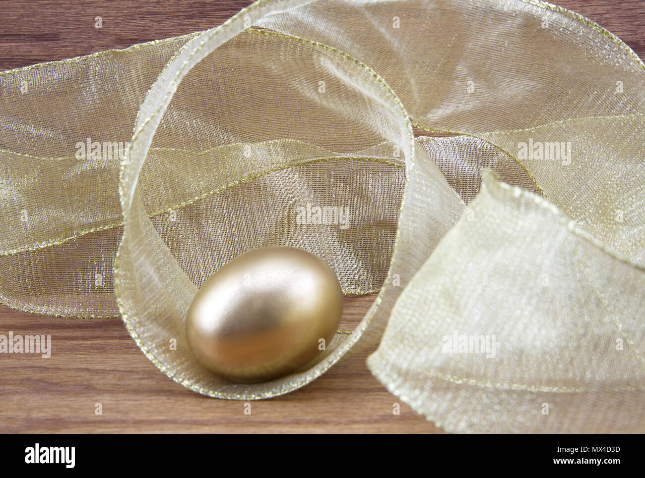 Goldenen Reflexen highlight gold Ei in metallischen Band auf natürliche Holzmaserung Hintergrund übersicht Konzept der erfolgreichen finanziellen Investitionen eingebettet. Stockfoto Goldenen Reflexen highlight gold Ei in metallischen Band auf natürliche Holzmaserung Hintergrund übersicht Konzept der erfolgreichen finanziellen Investitionen eingebettet. Stockfoto