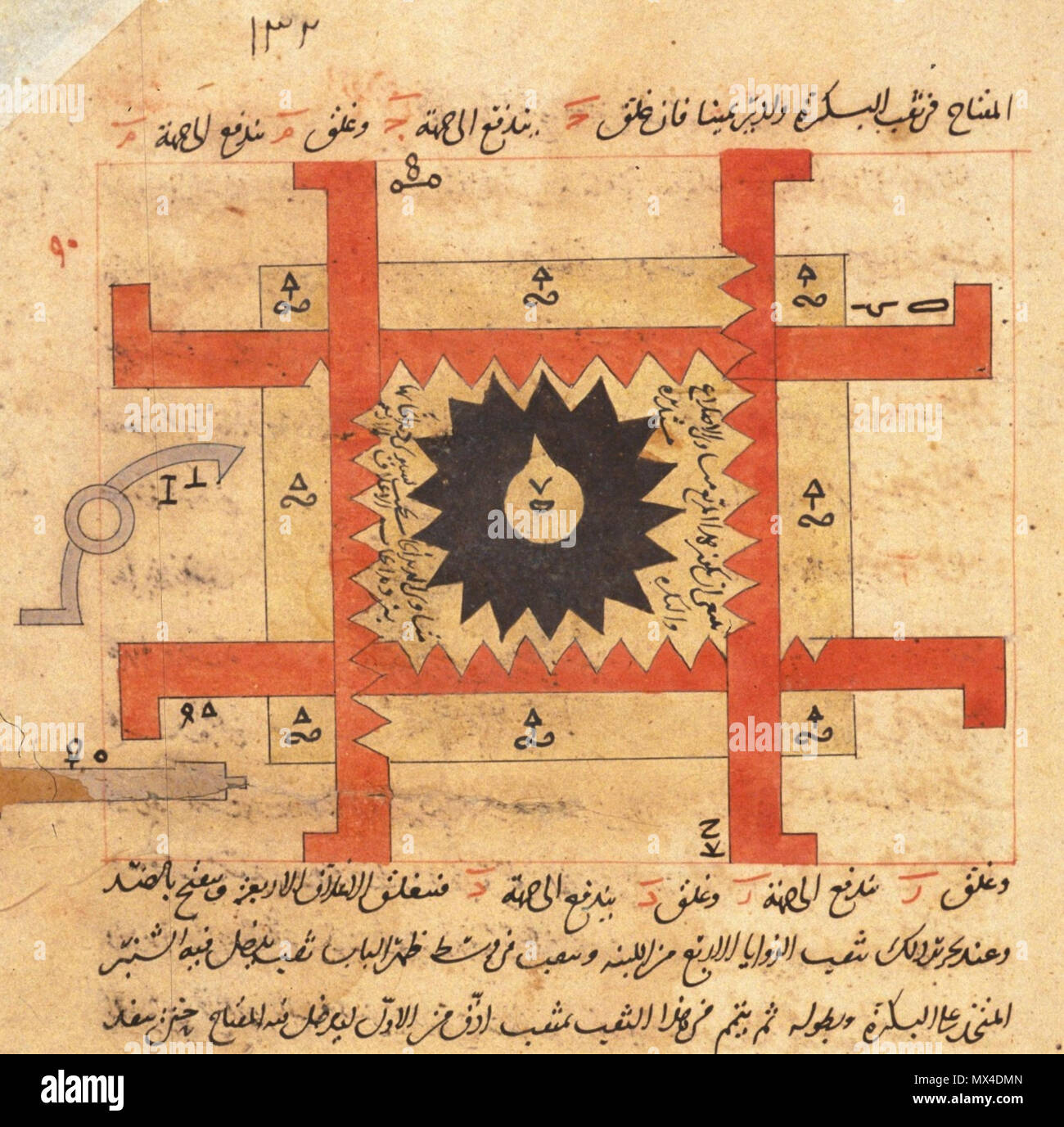 . Arabisch Maschine Manuskript (Orient Manuskript 3306). Datum unbekannt (zu einem raten: 16. bis 19. Jahrhundert). Unbekannt 54 Arabisch Maschine Manuskript - Anonym-Frau oder. fol. 3306 W Stockfoto