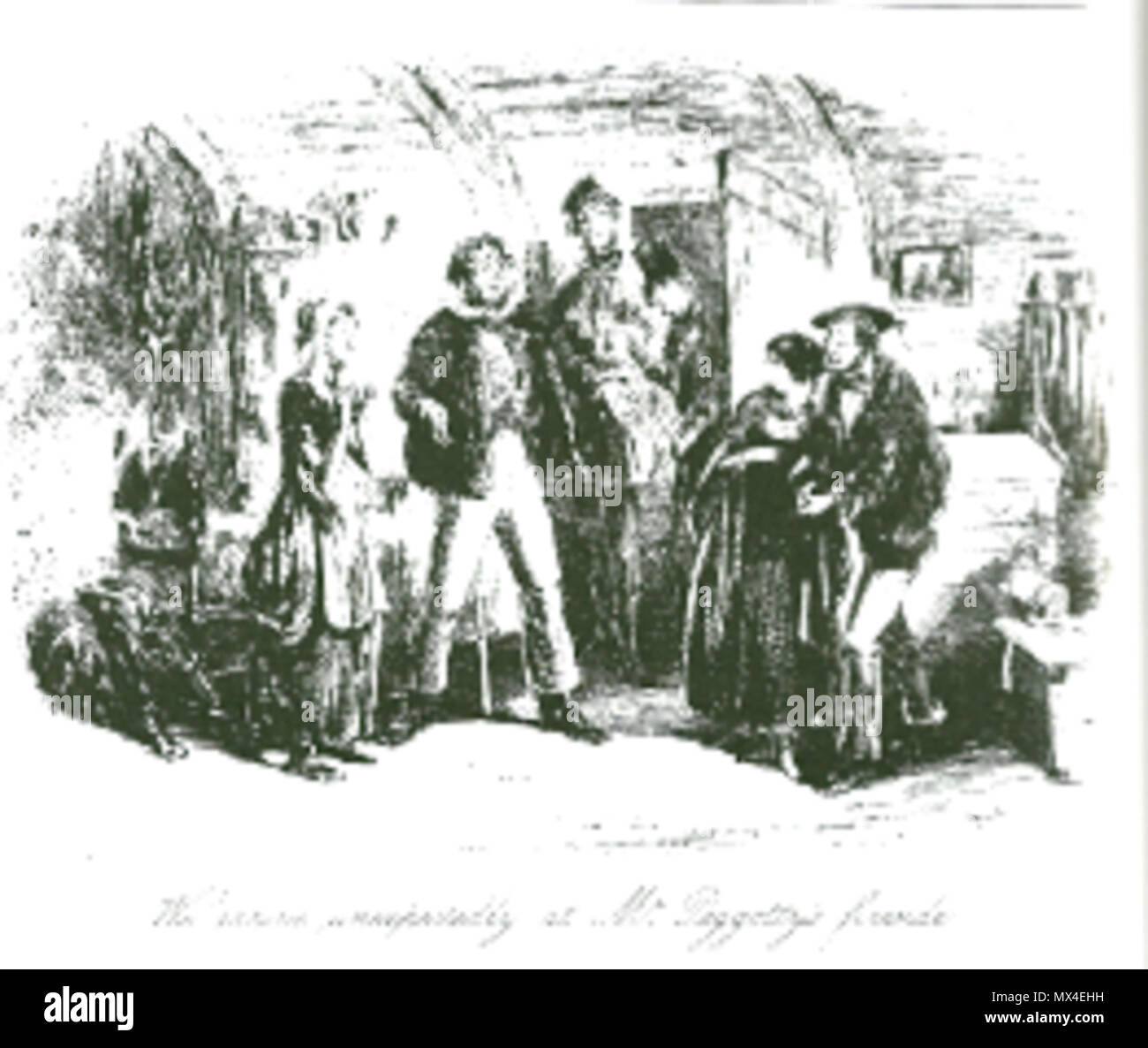 58 Arrivé chez soudaine Herr Peggoty Stockfoto