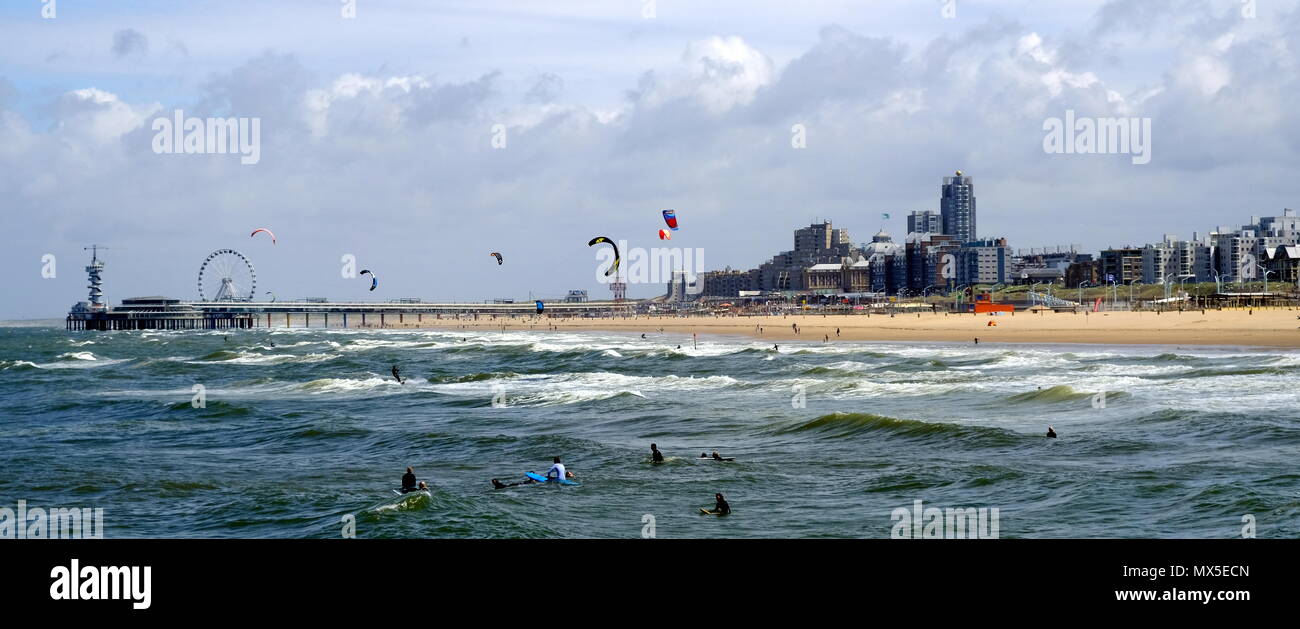 Scheveningen Strand und Pier Niederlande. Stockfoto