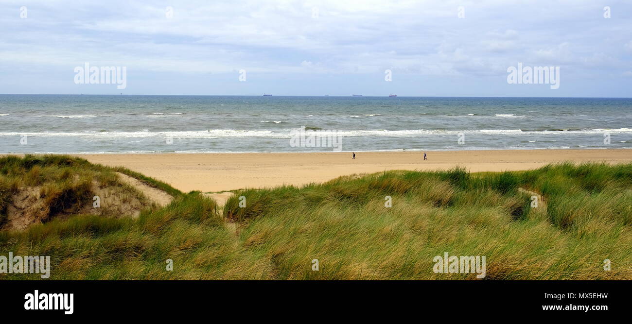 Strand und Dünen von Scheveningen Niederlande Stockfoto