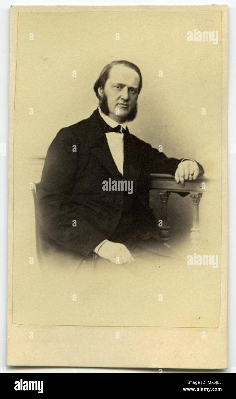 . August von Bulmerincq legar (1822-1890), Gelehrter und Professor für Internationales Recht an den Universitäten Dorpat (Estland) und Heidelberg (Deutschland). Datum unbekannt, um 1860. Louis Höflinger 64 August von Bulmerincq (1822-1890) Stockfoto