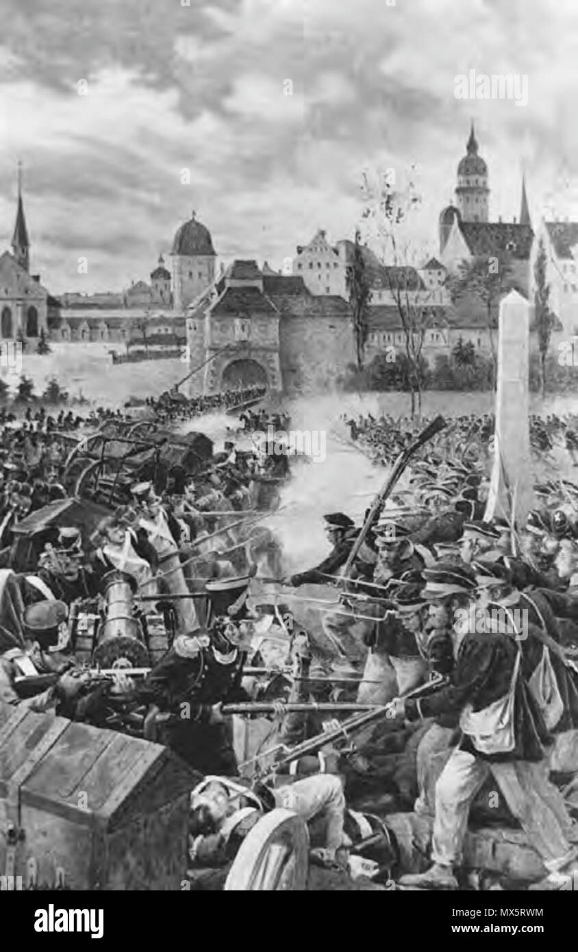 . Englisch: Französische Infanterie verteidigen eine Barrikade gegen eine preußische Angriff in der Schlacht bei Leipzig, wo überwältigende Niederlage Napoleons gezwungen, seine Kontrolle über Deutschland zu verlassen. 1906. Paul-Émile Boutigny (1853 - 1929) Alternative Namen Emile-Paul Boutigny; Emile Boutigny; Paul Emile Boutigny; Paul-Emile Boutigny; Paul Émile Boutigny; Émile Boutigny; Boutigny Beschreibung Französische Maler Geburtsdatum / Tod am 10. März 1853 vom 27. Juni 1929 Ort der Geburt / Todes Paris Paris Authority control: Q 3370385 VIAF: 2740644 ISNI: 0000 0000 6659 8595 ULAN: 500084511 91002521 LCCN: n GND: 1073859576 werde Stockfoto