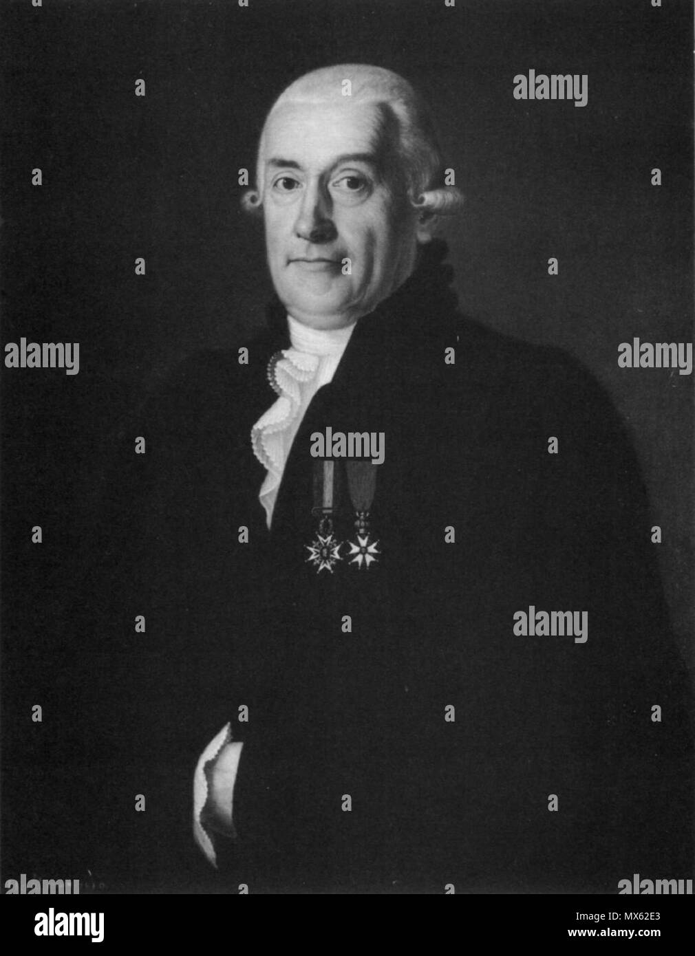 . Français: Charles-Emmanuel de Rivaz, 1753-1830. Portrait par Antoine Hecht, 1819 (Abbaye de Saint-Maurice). 26. Januar 2012. Henri Michelet 124 Charles-Emmanuel de Rivaz Stockfoto