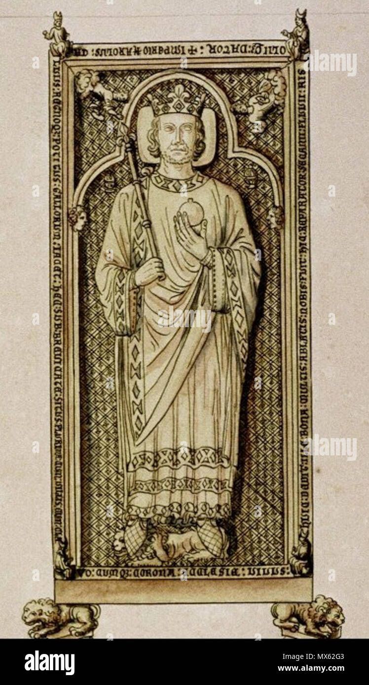 . Français: Karl der Kahle. um 1700. Roger de Gaignières 125 CharlestheBald Stockfoto