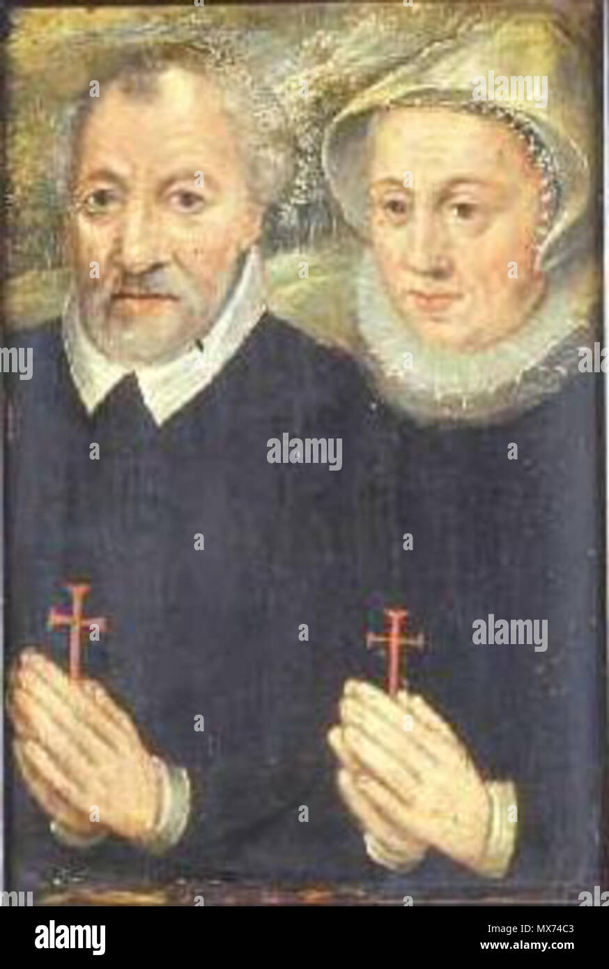 103 Louis de Brézé et Diane de Poitiers en prière Stockfoto