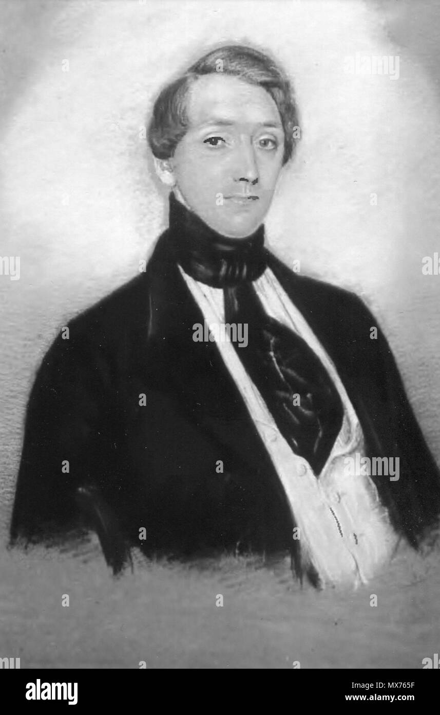 . English : Grafik zeigt Ferdinand Klitzing als jungen Bürgermeister von Plau. 1842. F. Ratzky 113 Carl Ferdinand Klitzing Stockfoto