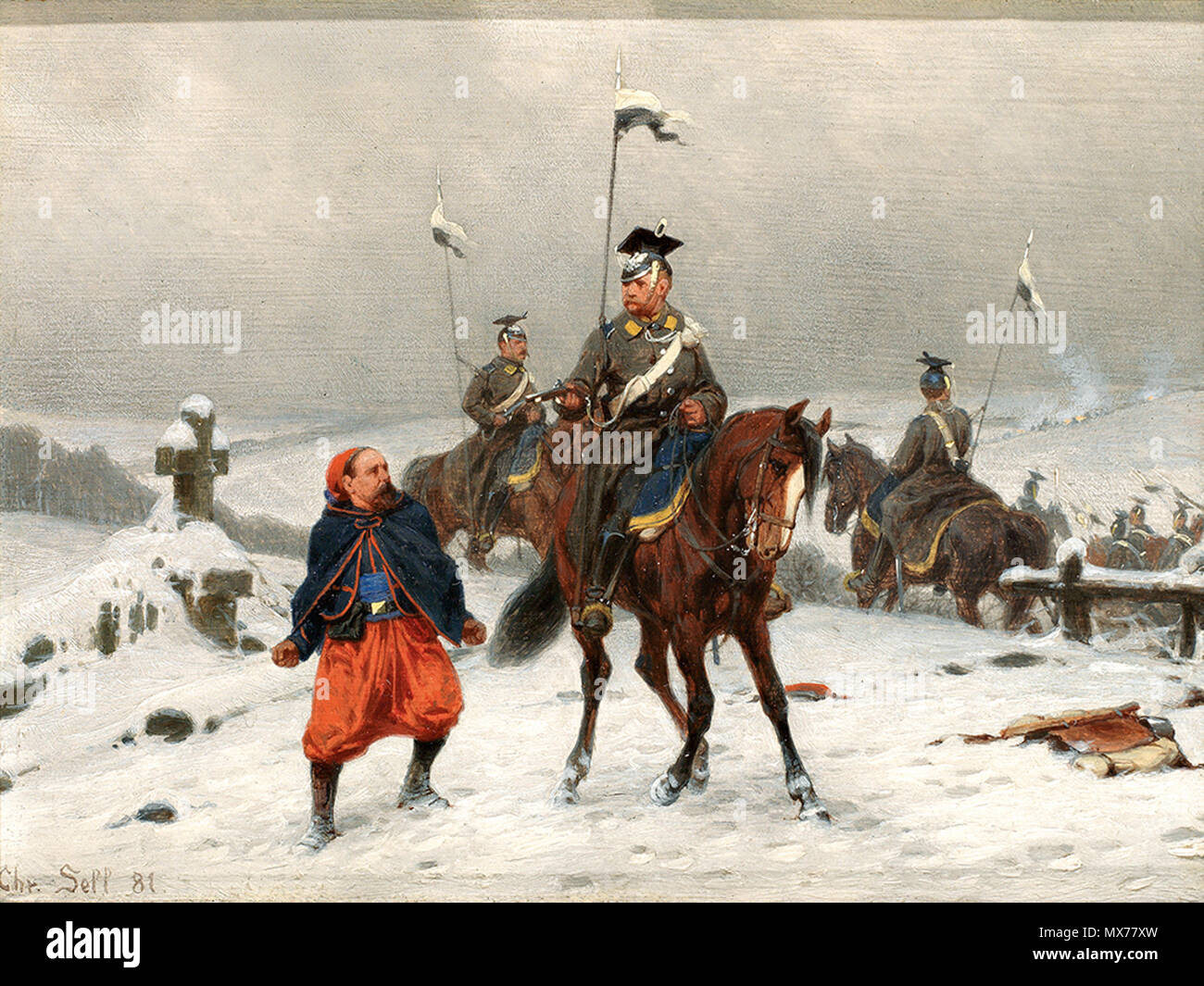 129 Christian verkaufen Episode aus dem deutsch-französischen Krieg Stockfoto