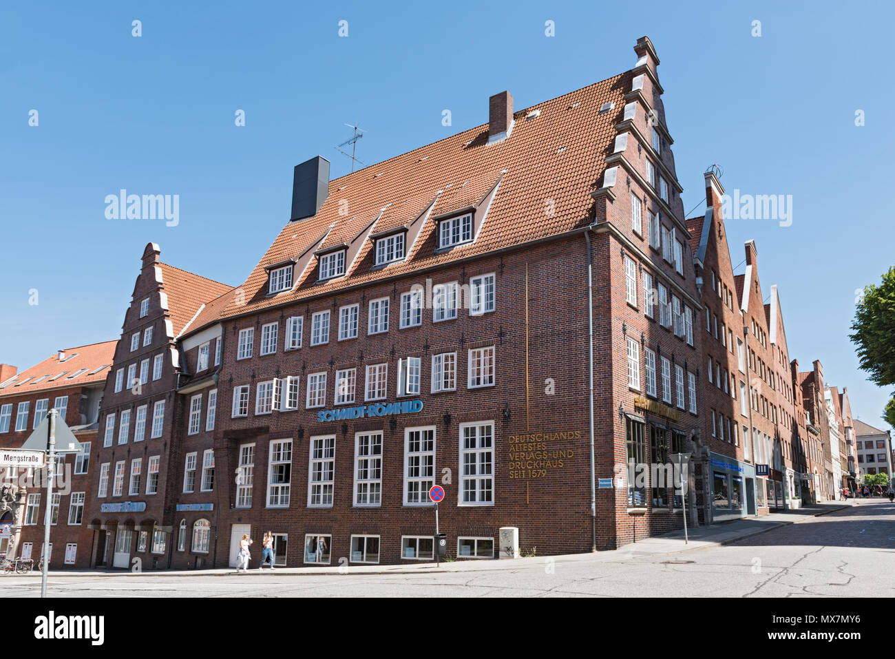 Der älteste Druck- und Verlagshaus in Lübeck, Deutschland Stockfoto