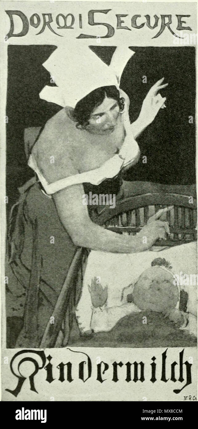 . English: Kindermilch. 1897. Fritz Erler 169 Dormi secure Stockfoto