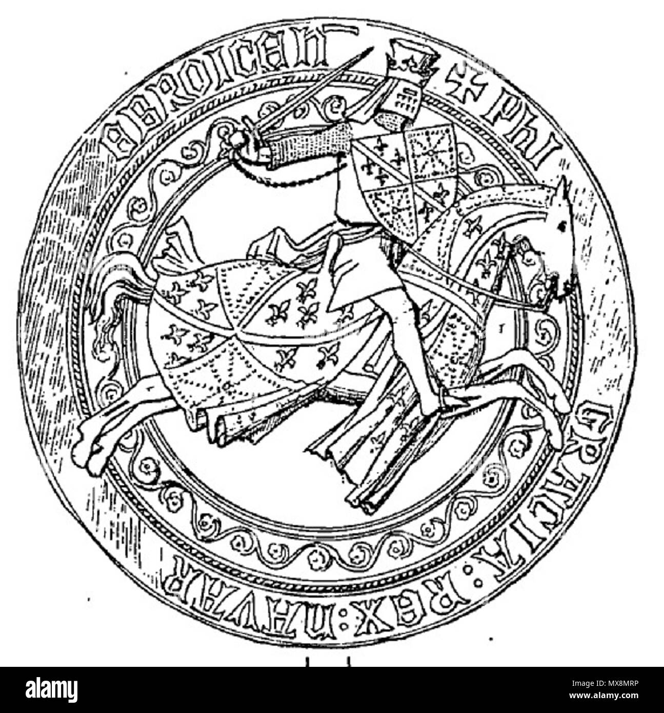 . Philipp III. von Navarra. zwischen 1888 und 1892. Paul Laplagne Barris 209 FilipusNav 3 Stockfoto