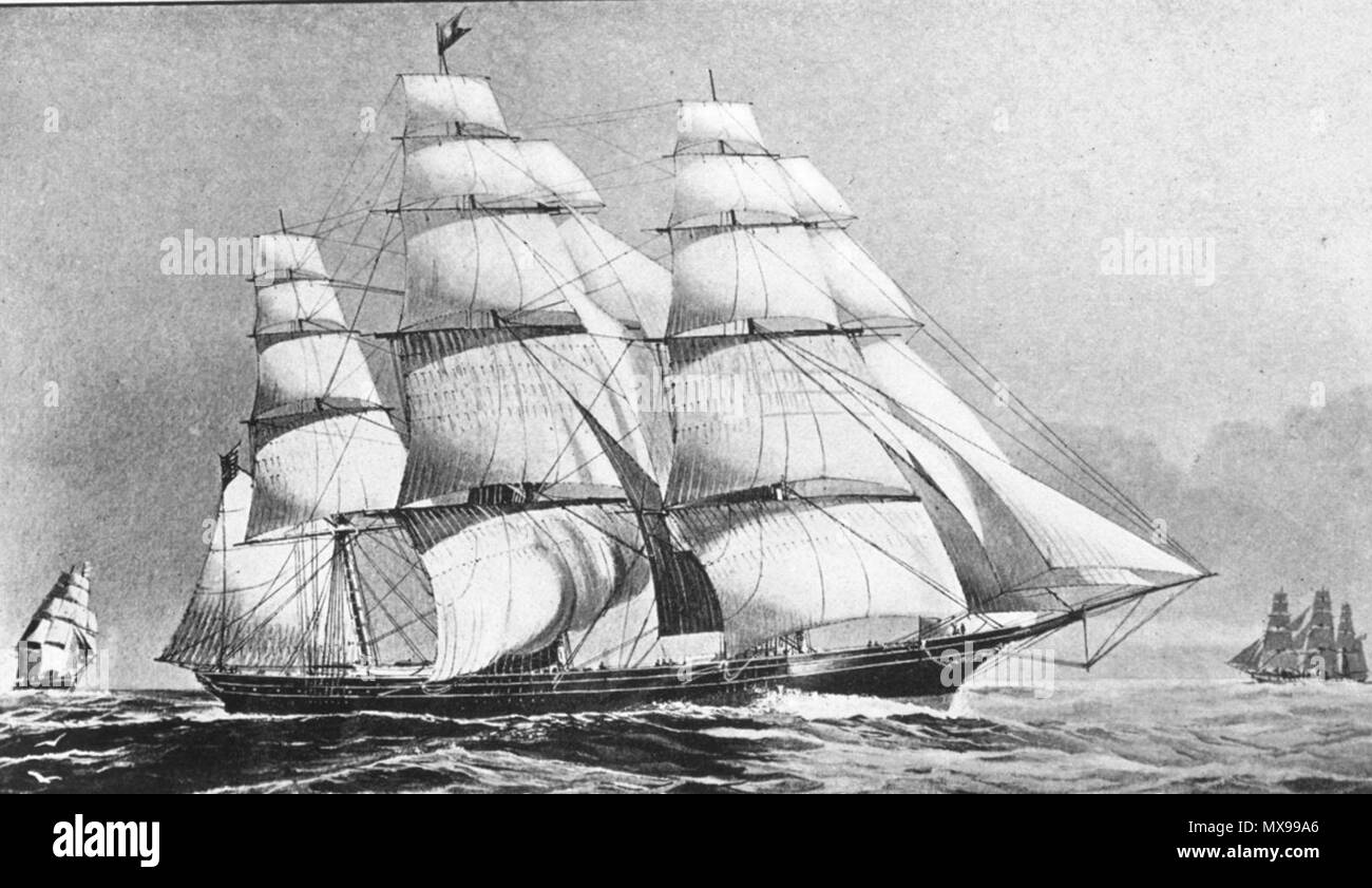 . Englisch: Flying Cloud, 1851 Clipper Ship. Datum unbekannt 212 Flyingcloudclipper 2 Stockfoto