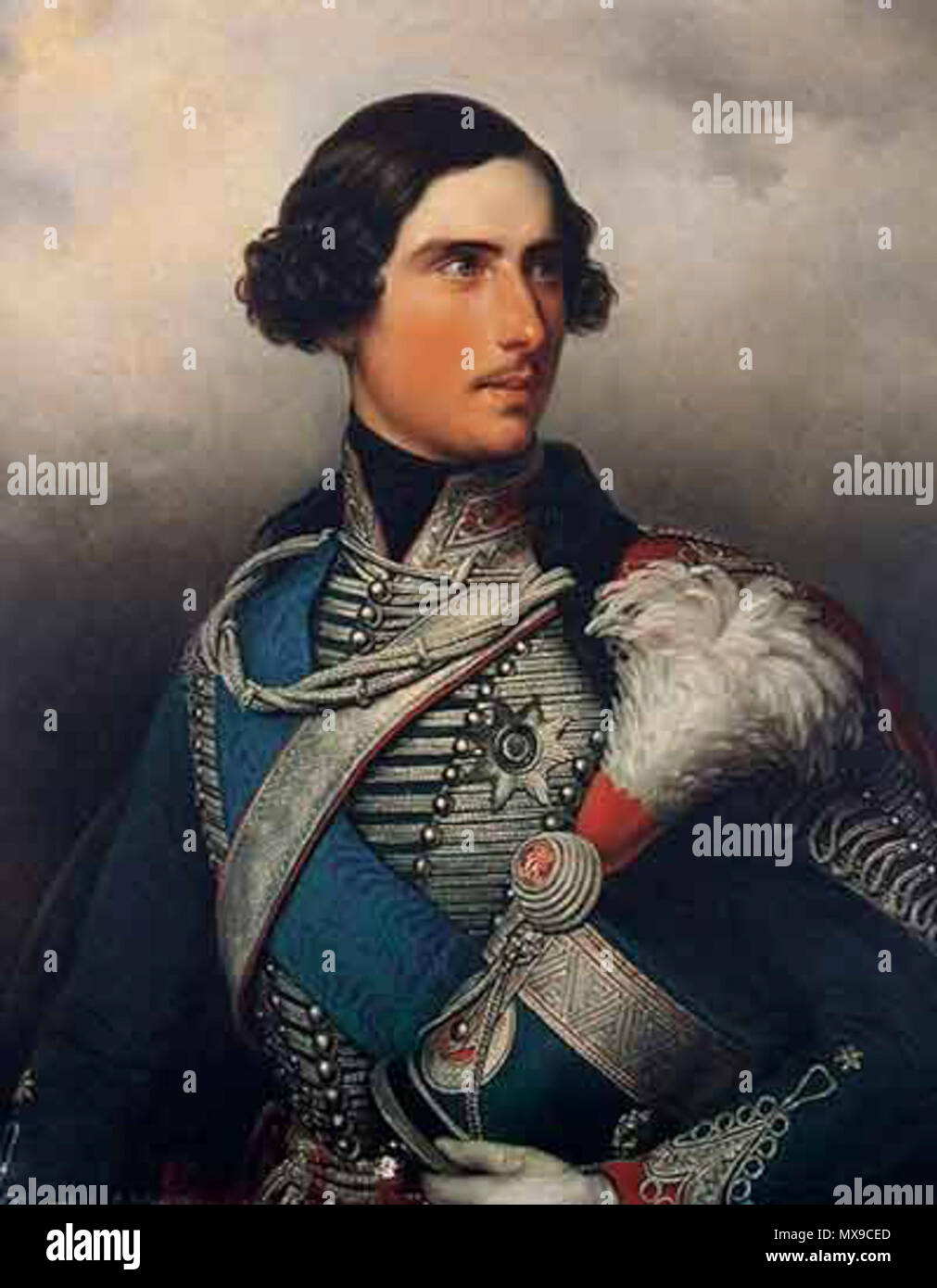 . English: Bild des Friedrich Wilhelm (II.) Georg Adolf von Hessen-Kassel-Rumpenheim (1820-1884) Englisch: Friedrich Wilhelm von Hessen-Kassel (1820-1884) Русский: Вильгельм Фридрих Гессен - Кассельский (1820-1884) - ландграф Гессен - Кассельский, супруг в. Кн. Александры Николаевны. 1843 229 FridrichGessenKassel Stockfoto