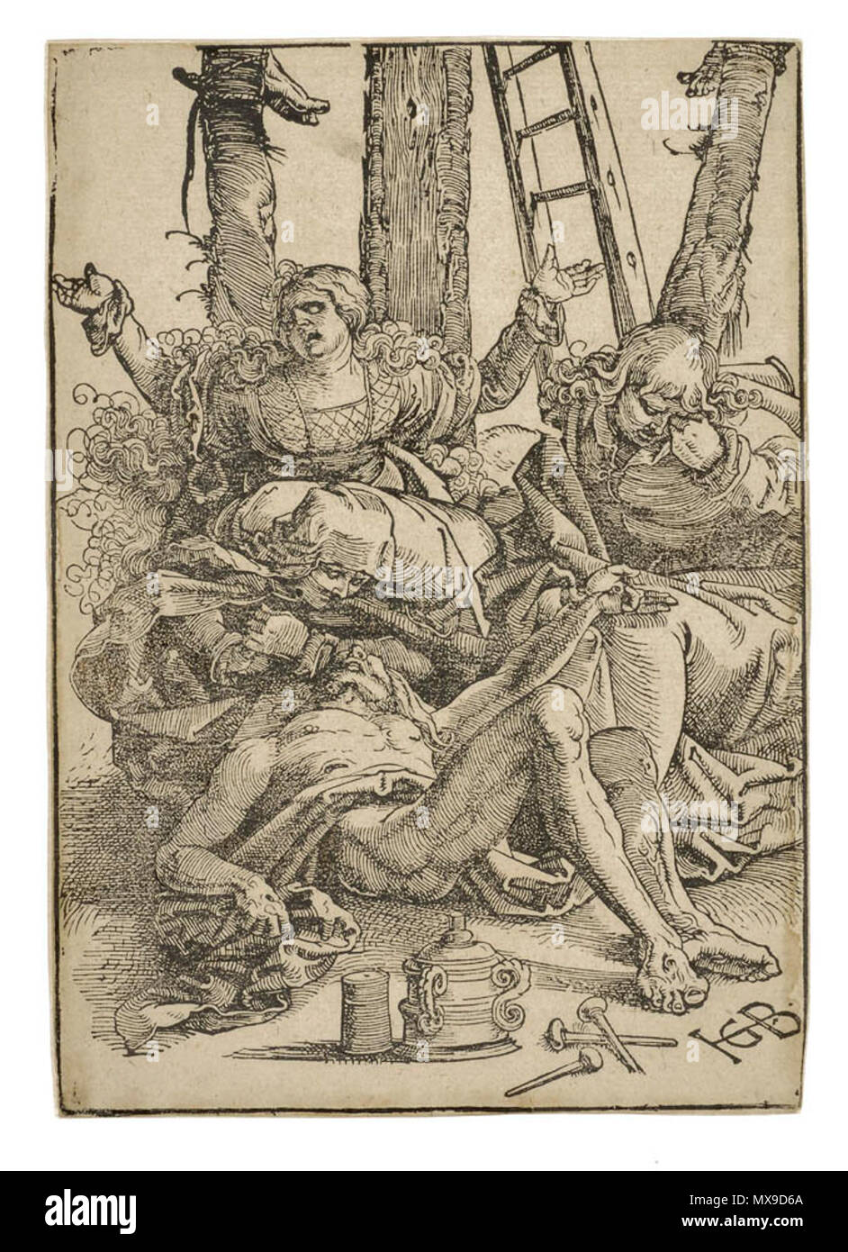 69 Baldung, La déploration Stockfoto