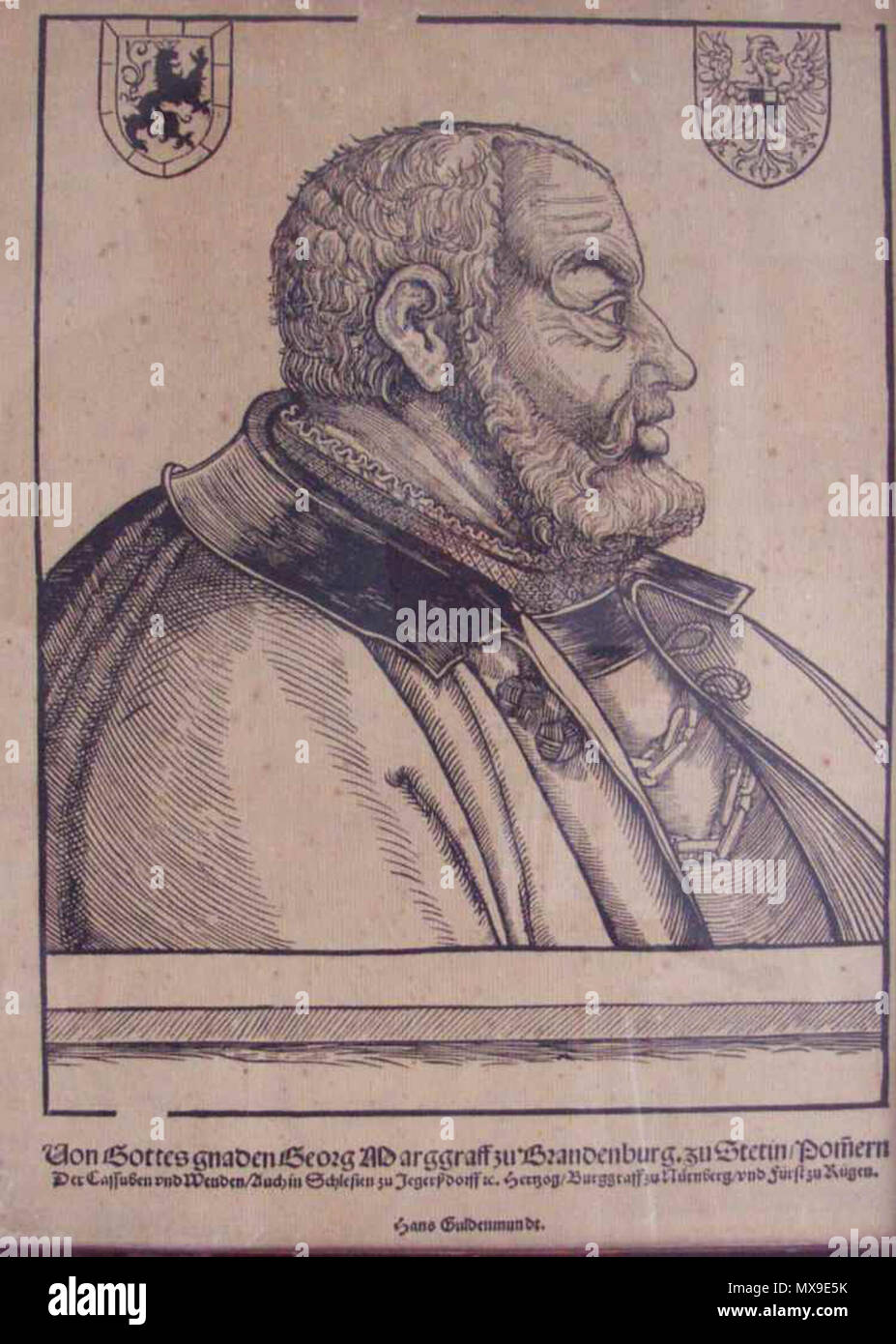 . Georg der Fromme, Markgraf zu Brandenburg-Ansbach und Herzog von Jägerdorf. ca. 1560. Hans Guldenmundt 238 Georg der Fromme Stockfoto