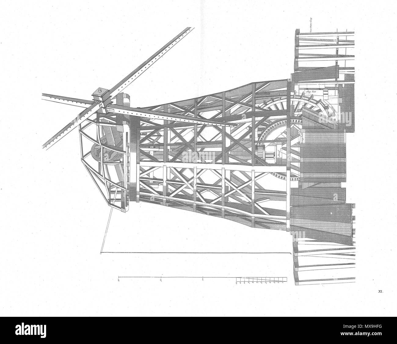 . Nederlands: Opengewerkte scheprad Molen. 11 Juli 2014, 10:37:34. Leendert van Natrus, Jacob Polly, Cornelis van Vuuren 261 Gvm2p 21. Stockfoto