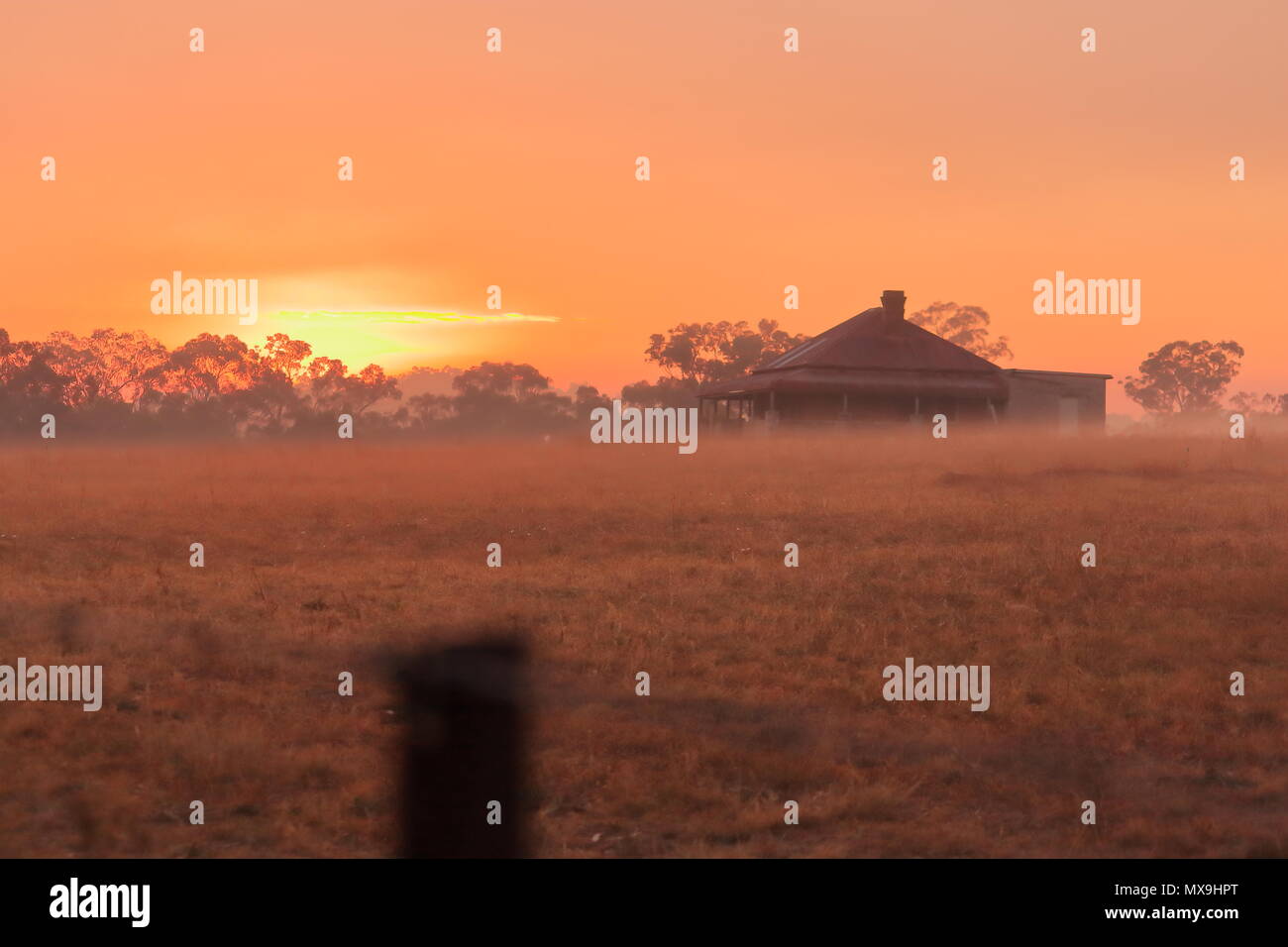 Ländliche Outback Australian Sunrise Stockfoto