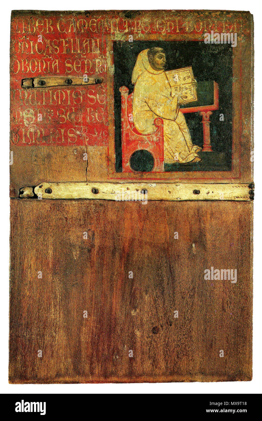 . Italiano: Gilio di Pietro, biccherna Don Ugo, Monaco di San Galgano, Camarlingo (1258, luglio Dicembre) Archivio di Stato di Siena. 31 Oktober 2014, 13:31:52. Unbekannt 244 Gilio-di-Pietro Biccherna 1258 Stockfoto