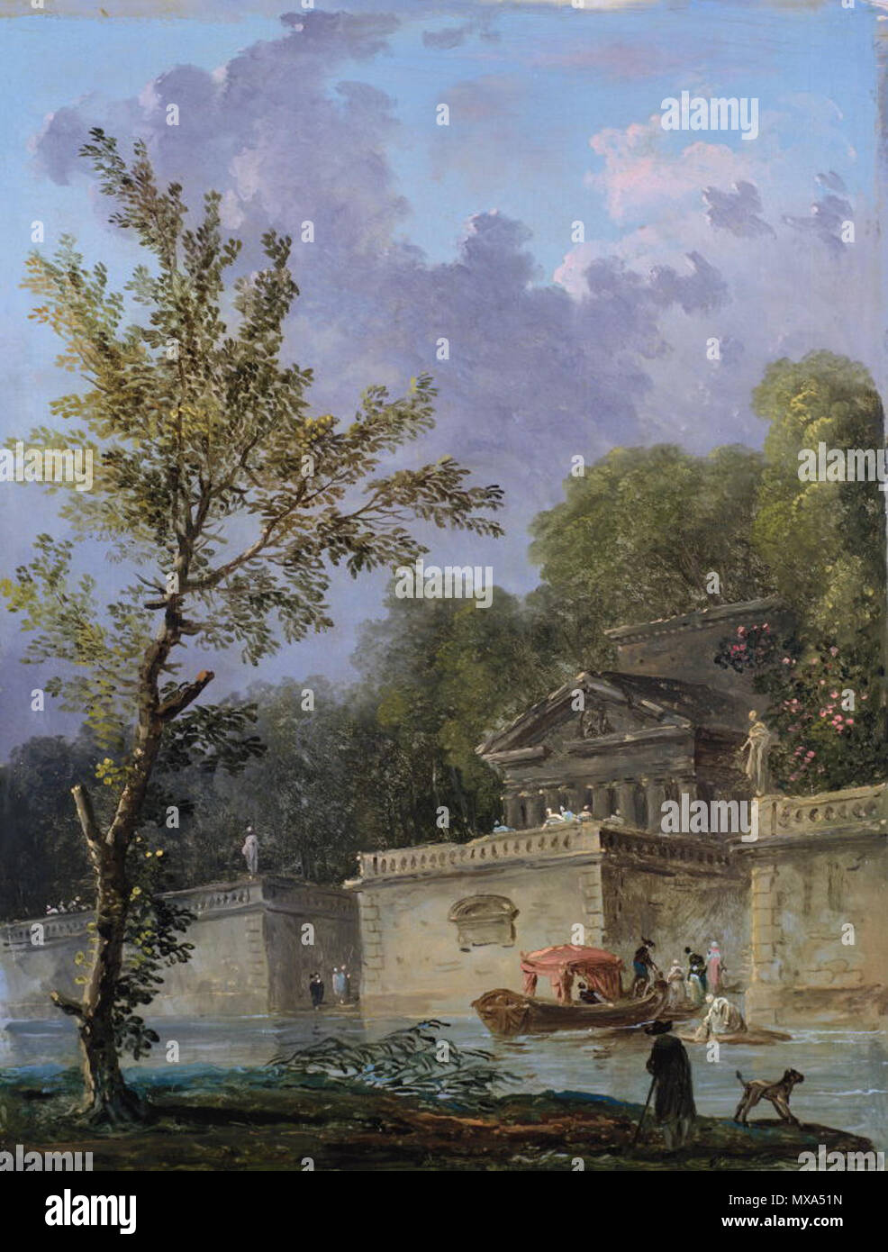 . Die Landung. 18. Jahrhundert 287 Hubert Robert - Die Landung Stockfoto