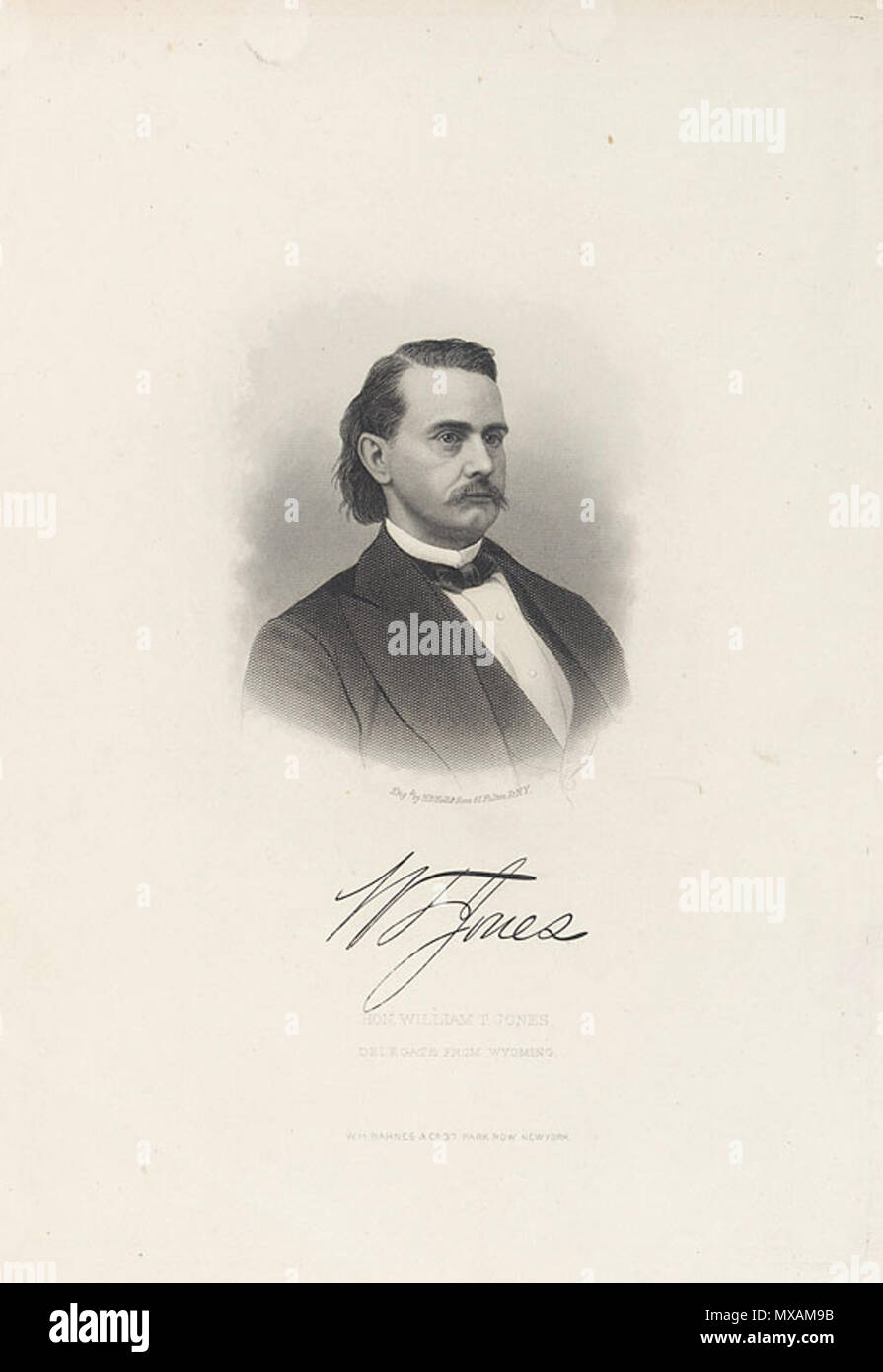 . William Theopilus Jones (1842-1882). Zeitgenössisches Porträt. H.B. Halle & Söhne 324 WilliamTheopilusJones Stockfoto