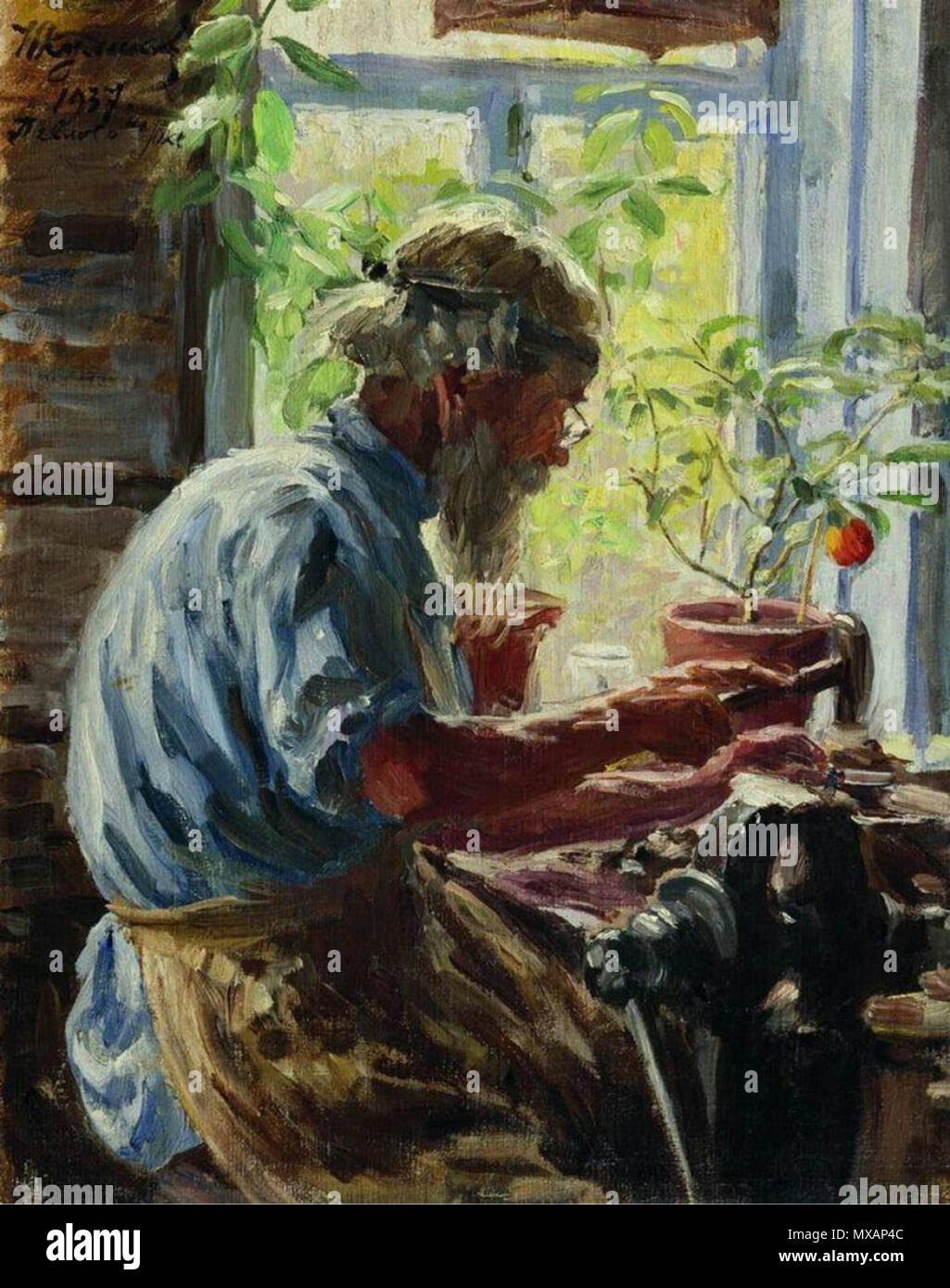 . Русский: Иван Куликов Павловский кустарь. 1937. 1937. Куликов И. С. 303 Ivan Kulikov Handwerker aus Pawlowsk 1937 Stockfoto