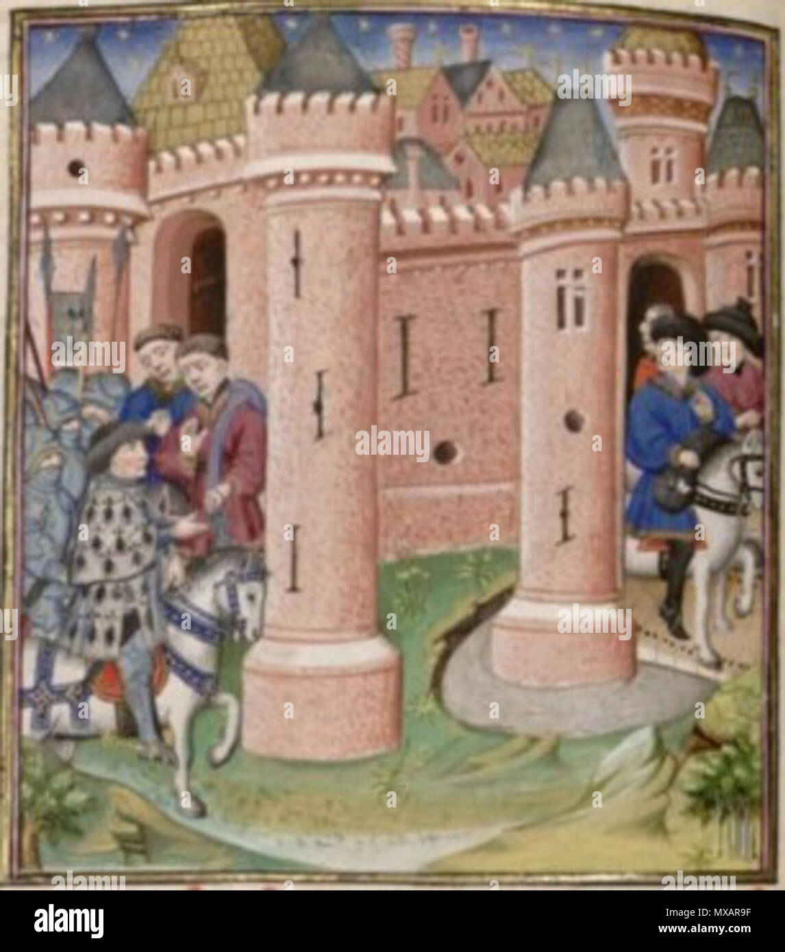 . Français: Entrée de Jean de Montfort à Limoges. 15. Jahrhundert. Anonym 310 JanMontfort 2 Stockfoto