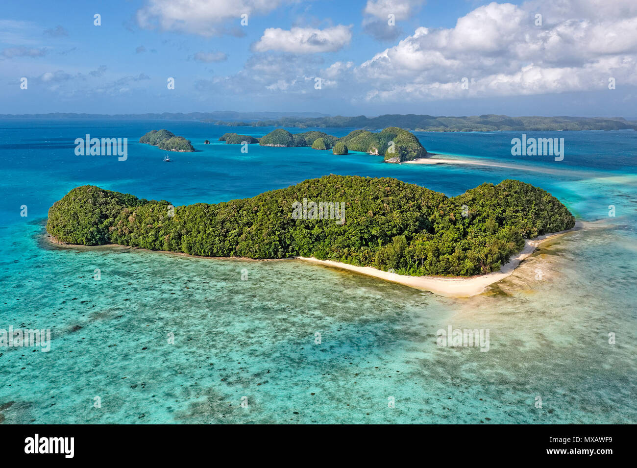 Luftaufnahme von Palau, Mikronesien, Asien | Luftaufnahme von Palau, Mikronesien, Asien Stockfoto