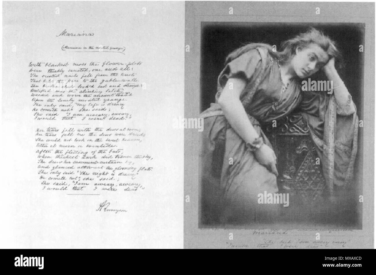 . Englisch: Zwei Seiten von Julia Margaret Cameron's Album mit Illustrationen für die Idyllen des Königs. 1. Dezember 1874. Julia Margaret Cameron (1815 - 1879) Alternative Namen Julia Margaret Pattle Pattle; Julia Margaret Cameron, Julia M.; Julia Margaret Cameron geb.; Julia Margaret Pattle nee Pattle Beschreibung britische Fotograf Geburtsdatum / Tod 11 Juni 1815 vom 26. Januar 1879 Ort der Geburt / Todes Kalkutta, Indien Kalutara, Ceylon Authority control: Q 230120 VIAF: 61616074 ISNI: 0000 0000 8140 6854 ULAN: 500118804 50031545 LCCN: n NLA: 35169417 WorldCat 329 Julia Margaret Cameron's Stockfoto