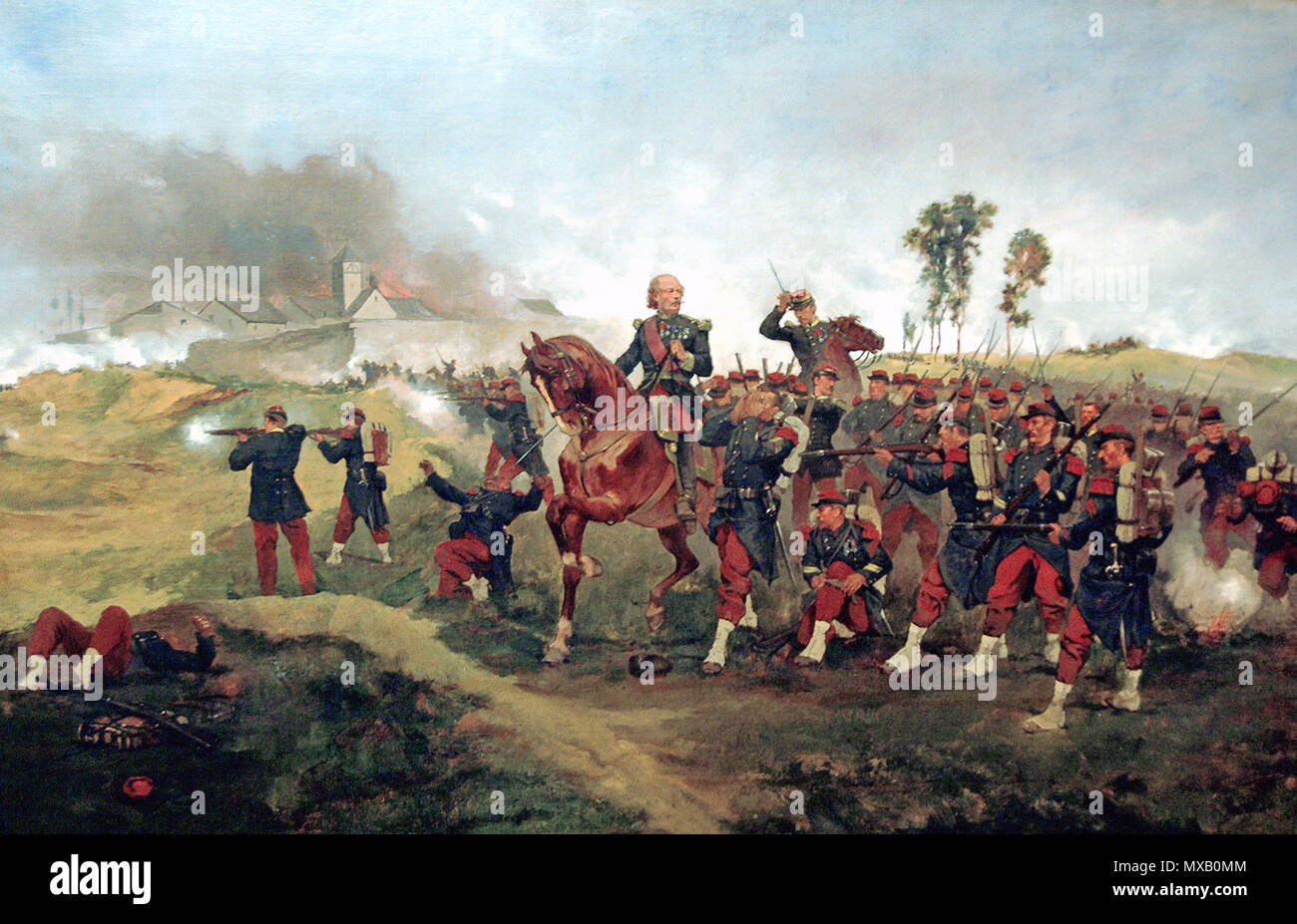 472 Paul-Alexandre Protais - Défense de Saint-Privat Stockfoto