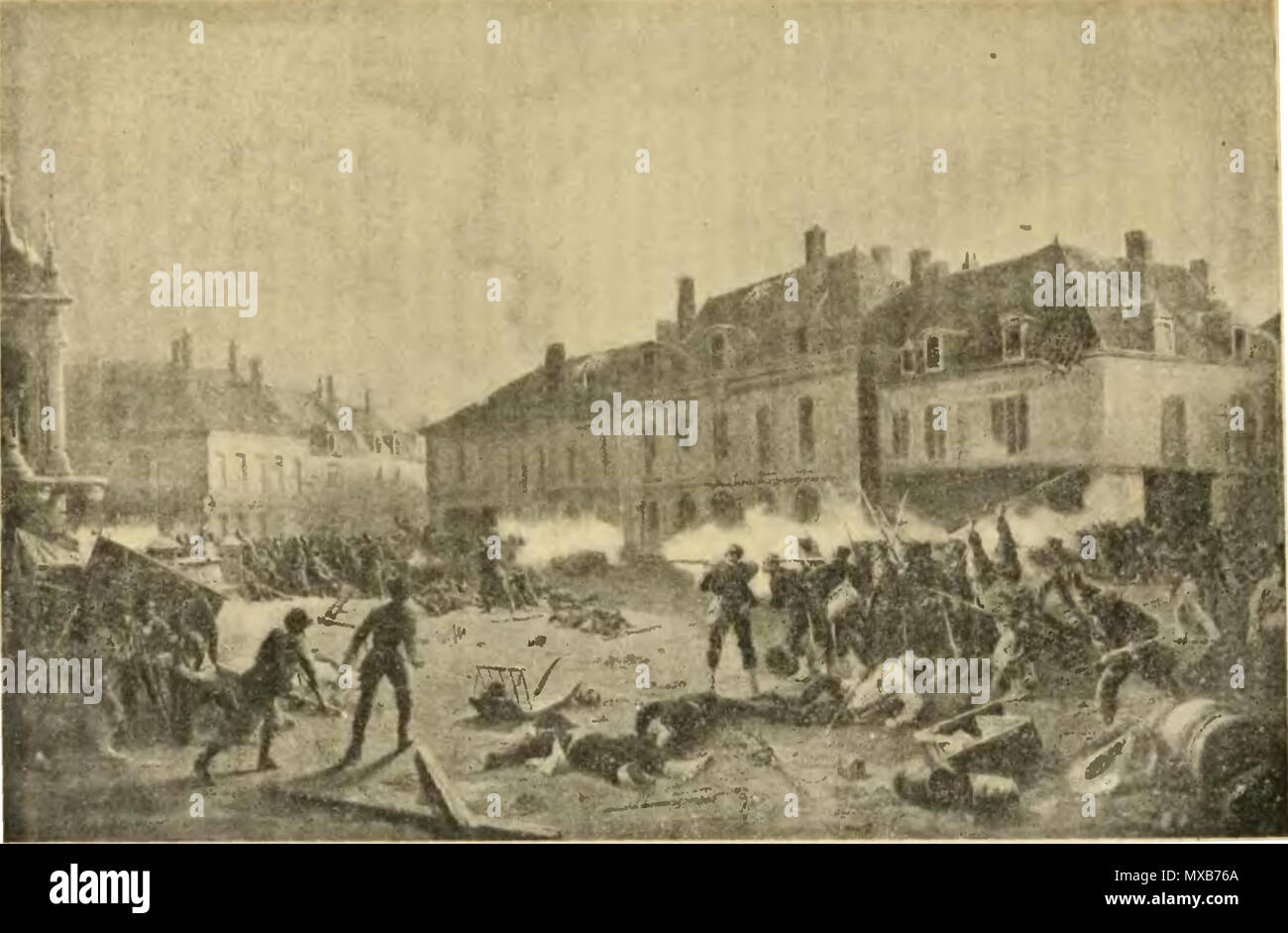 . Français: La Défense de Chateaudun. Vom 6. Dezember 2011. Vers 1870 312 Jaures-Histoire Socialiste-XI-p 89 Stockfoto