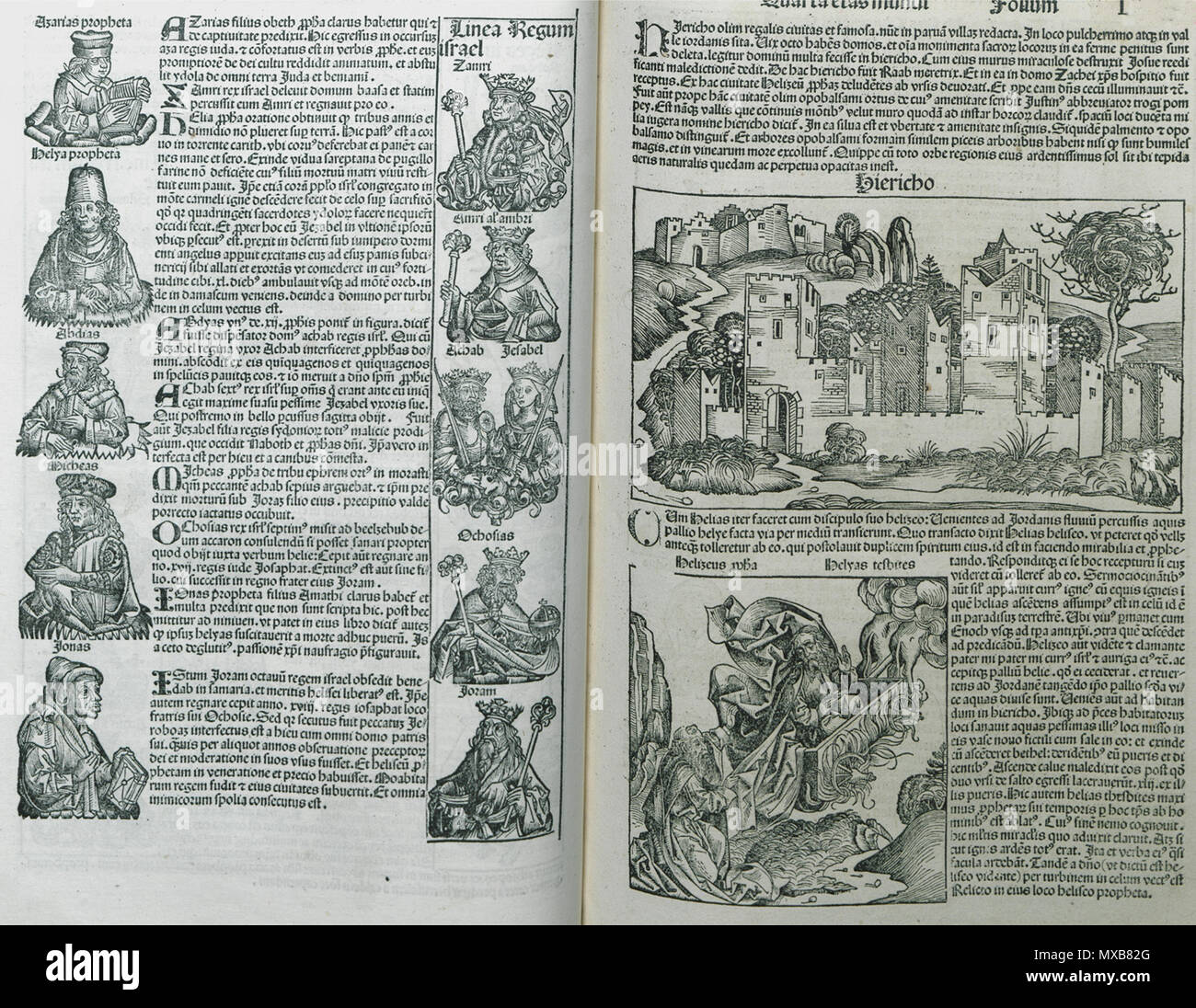 . Englisch: Hartmann Schedell. Liber Cronicarum, Nürnberg, Anton Koberg/Schreyer & Sebastian Kammermeister, 1493. 1493. Hartmann Schedel 315 Jericho - Schedell Hartmann - 1493 Stockfoto